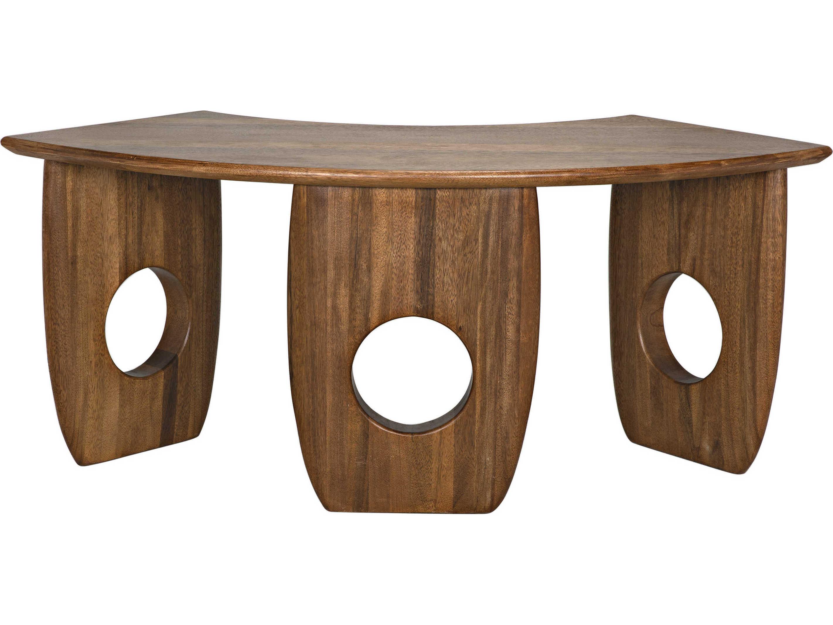 Noir Dark Walnut Brown Wood Computer Desk