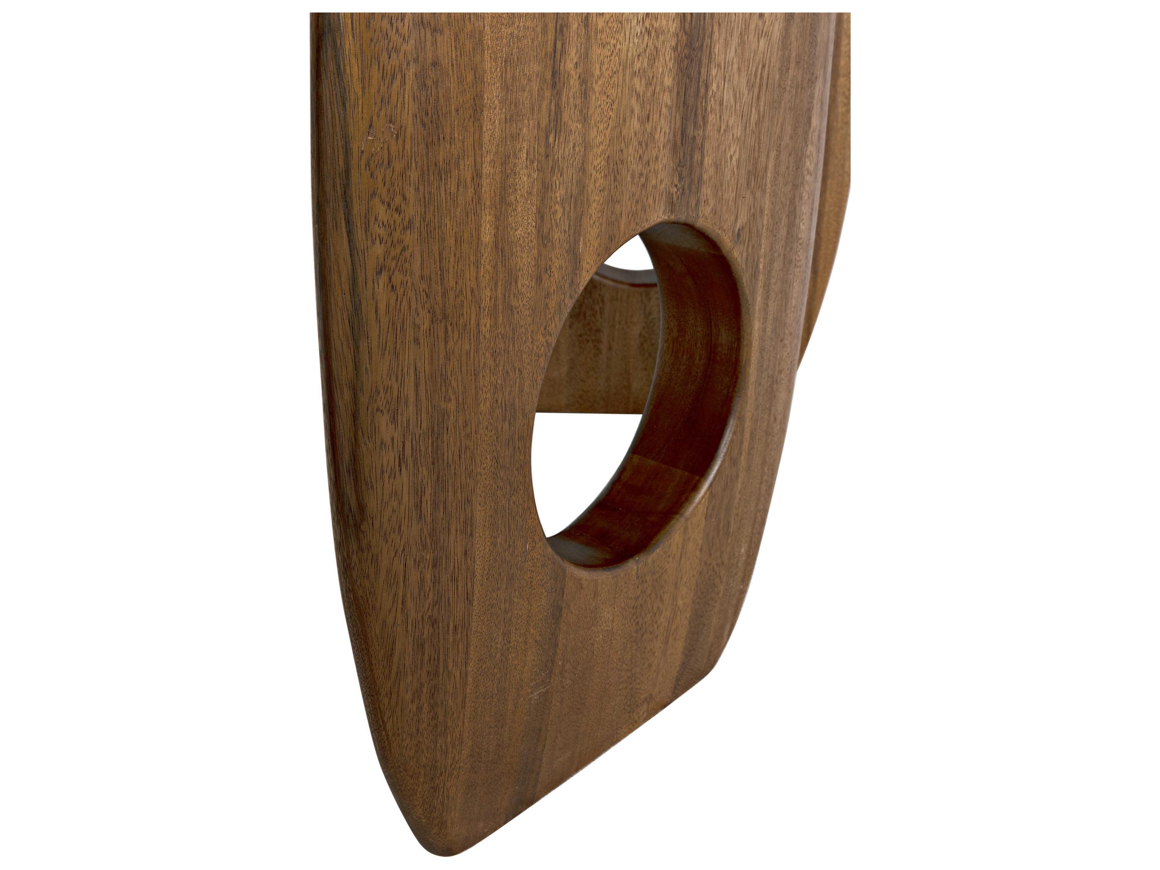 Noir Dark Walnut Brown Wood Computer Desk