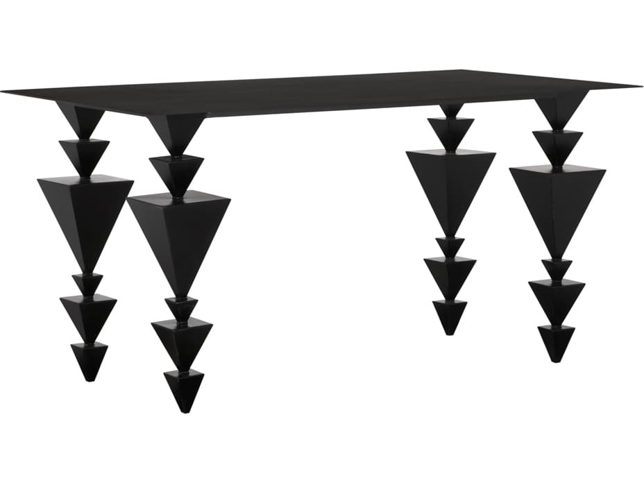 Noir Sagrada Matte Black Writing Desk
