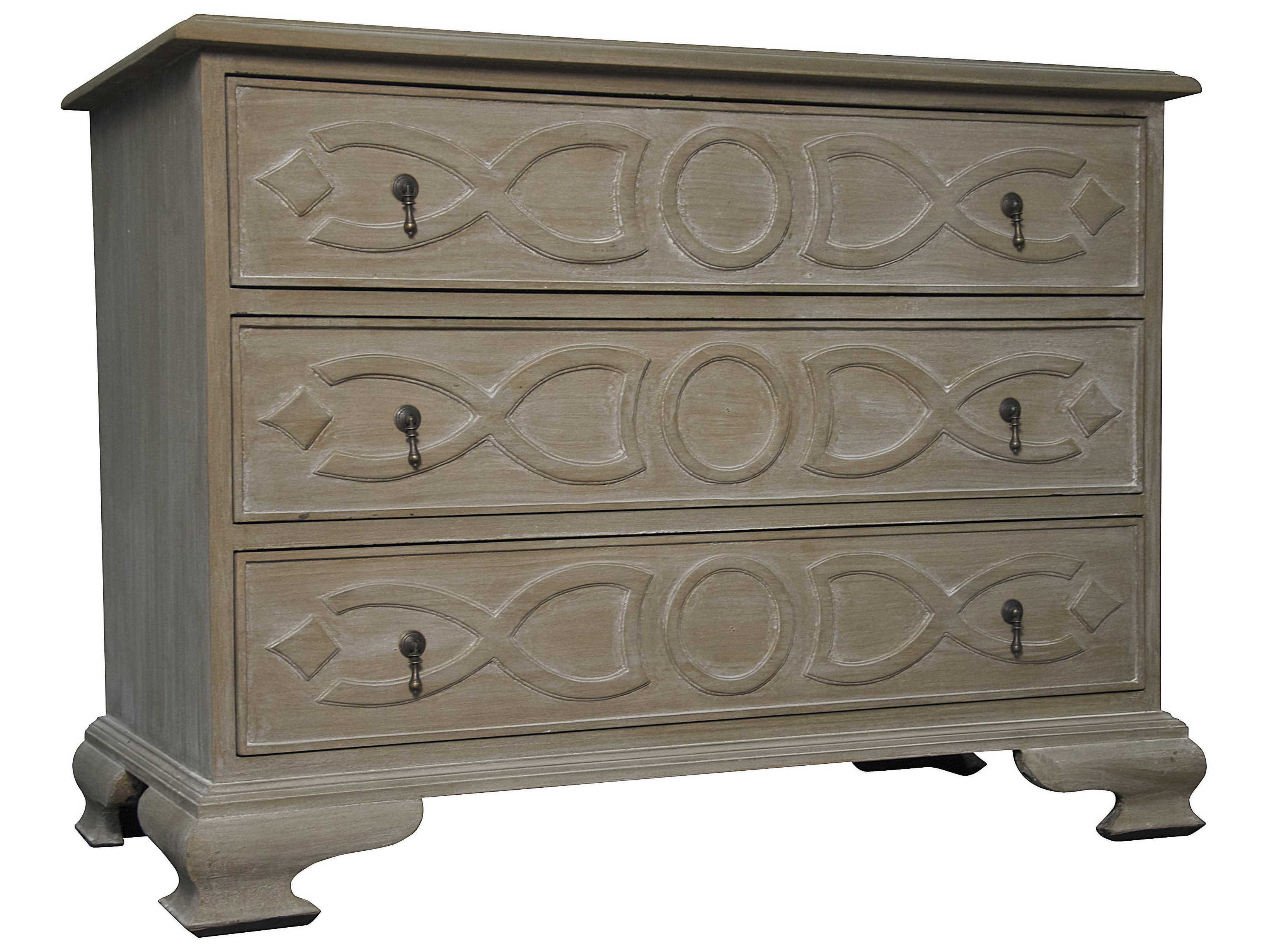 Noir Bedroom Storage Weathered Gray Mahogany Wood Accent Chest