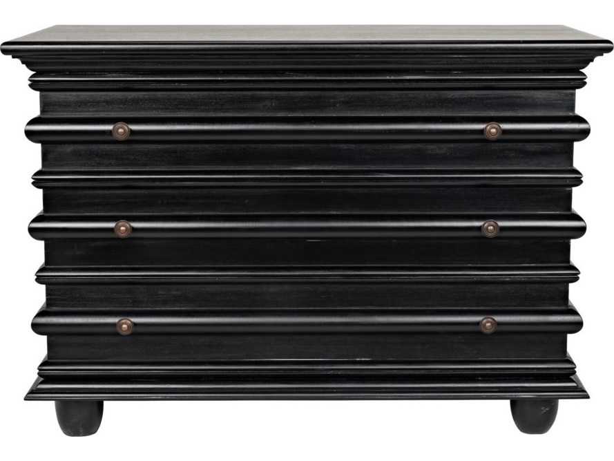 Noir Bedroom Storage Hand Rubbed Black Mahogany Wood Accent Chest