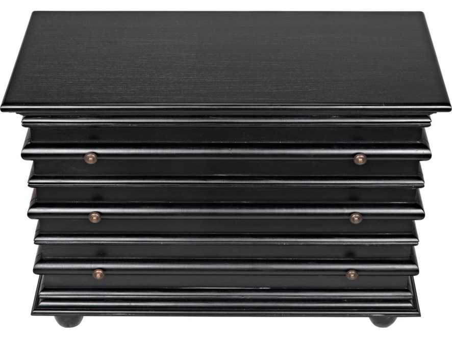 Noir Bedroom Storage Hand Rubbed Black Mahogany Wood Accent Chest