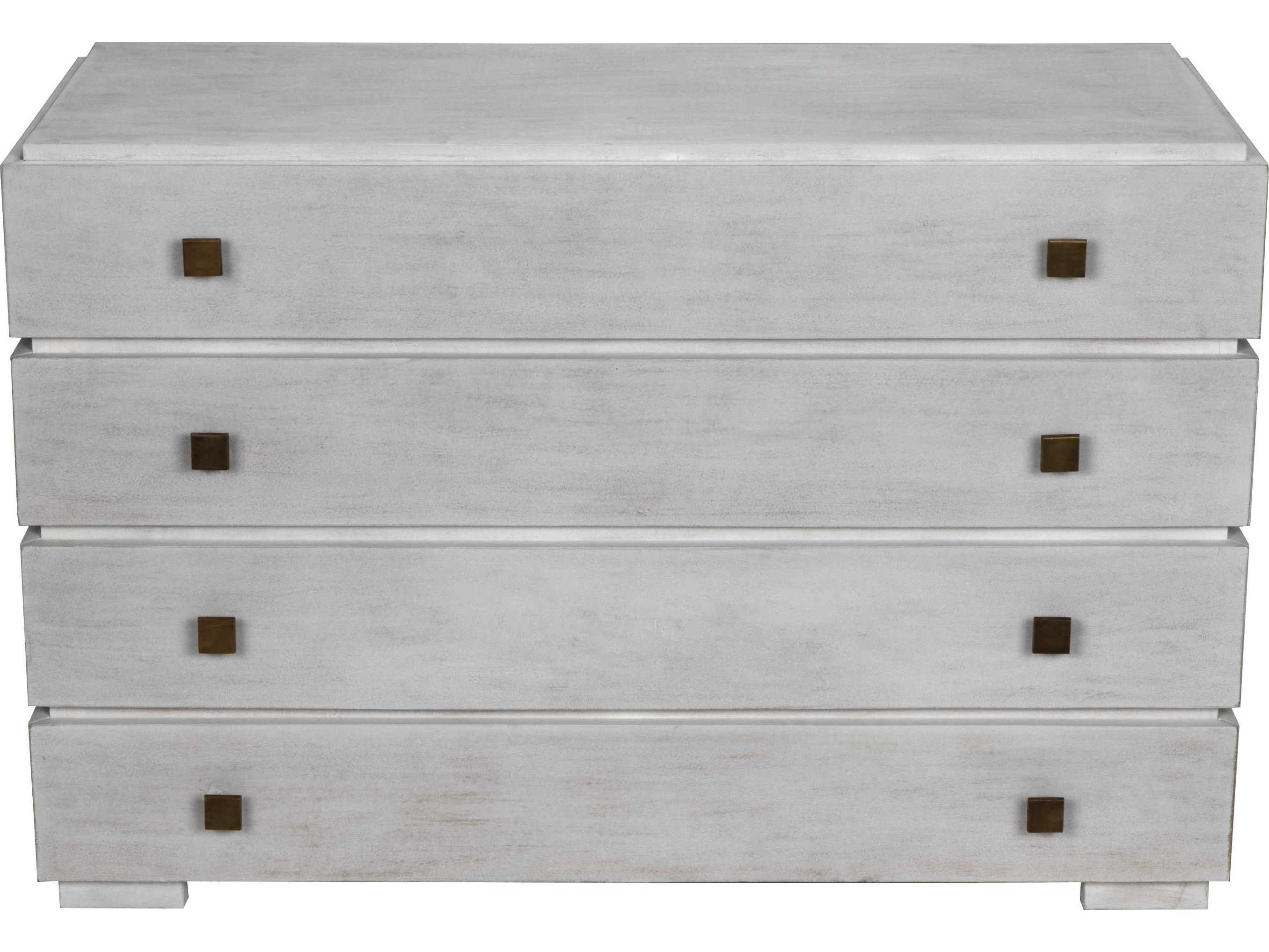 Noir Bedroom Storage Hofman 4-Drawers Mahogany Wood Dresser