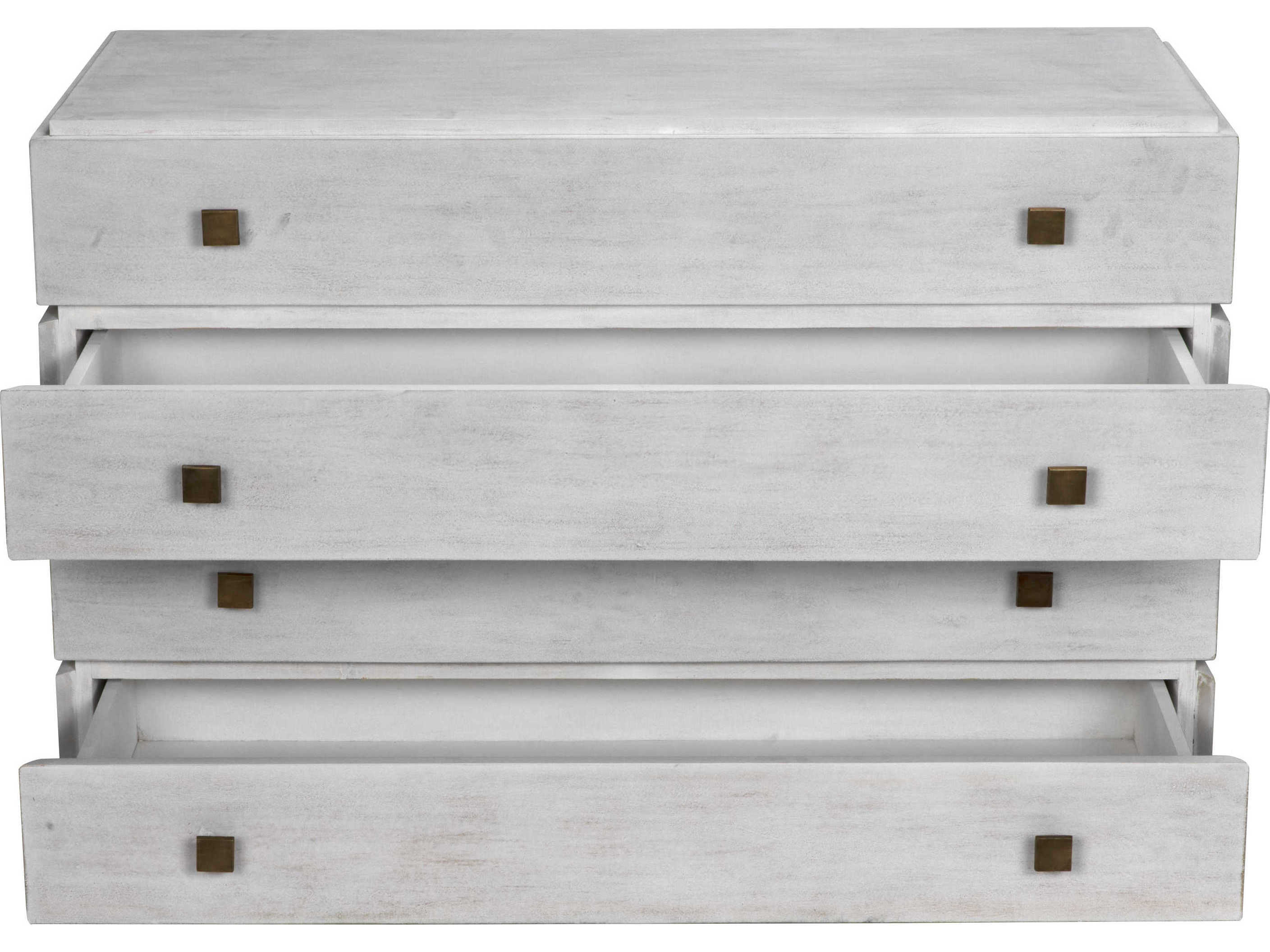 Noir Bedroom Storage Hofman 4-Drawers Mahogany Wood Dresser