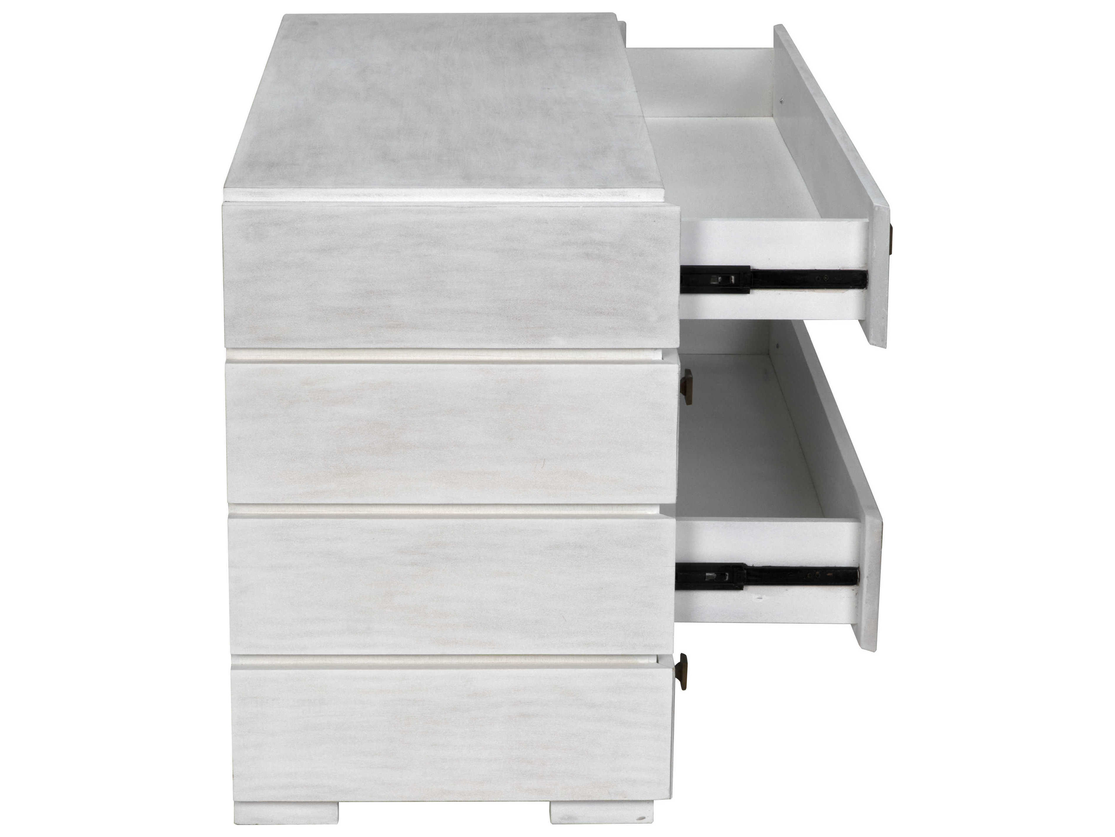 Noir Bedroom Storage Hofman 4-Drawers Mahogany Wood Dresser