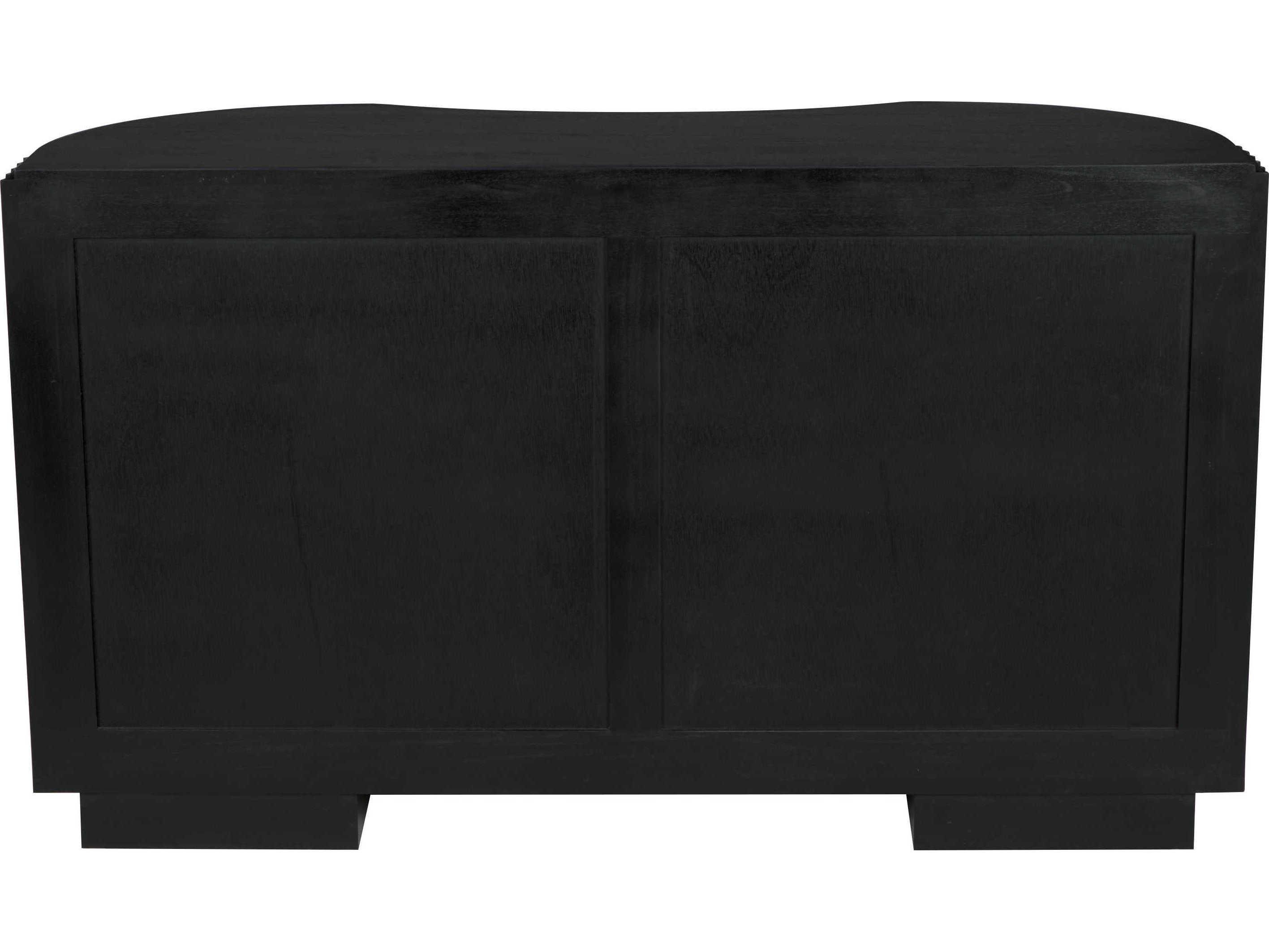 Noir Irene 4-Drawers Mahogany Wood Dresser