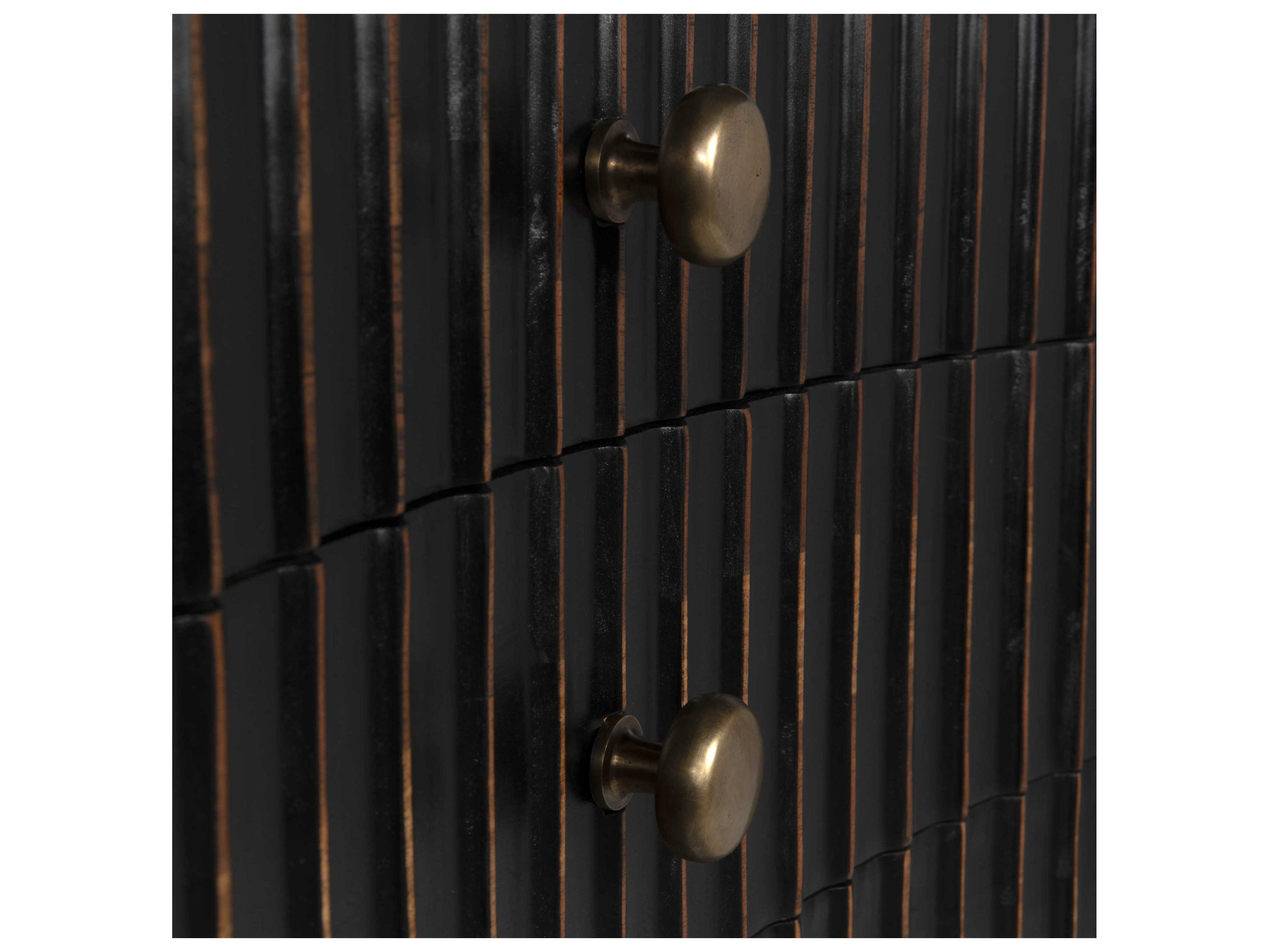 Noir Irene 4-Drawers Mahogany Wood Dresser