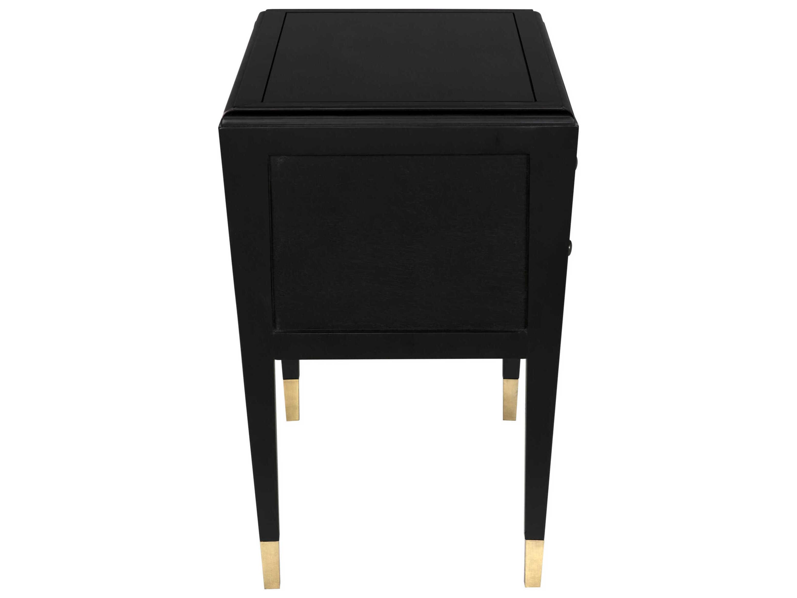 Noir Grant 34" Mahogany Wood Black Sideboard