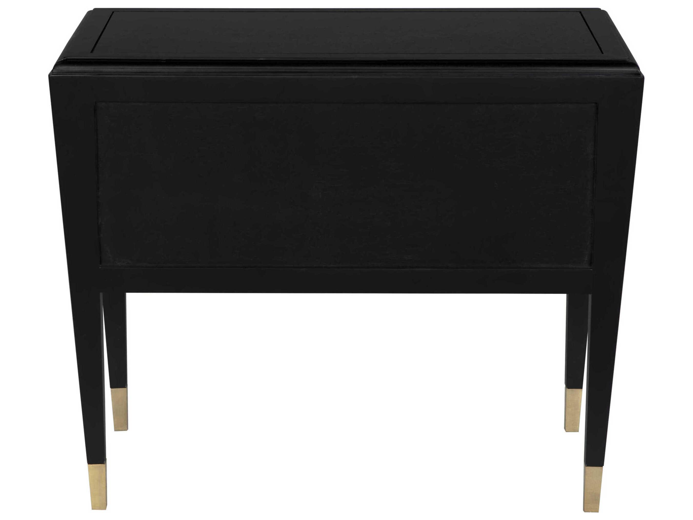 Noir Grant 34" Mahogany Wood Black Sideboard