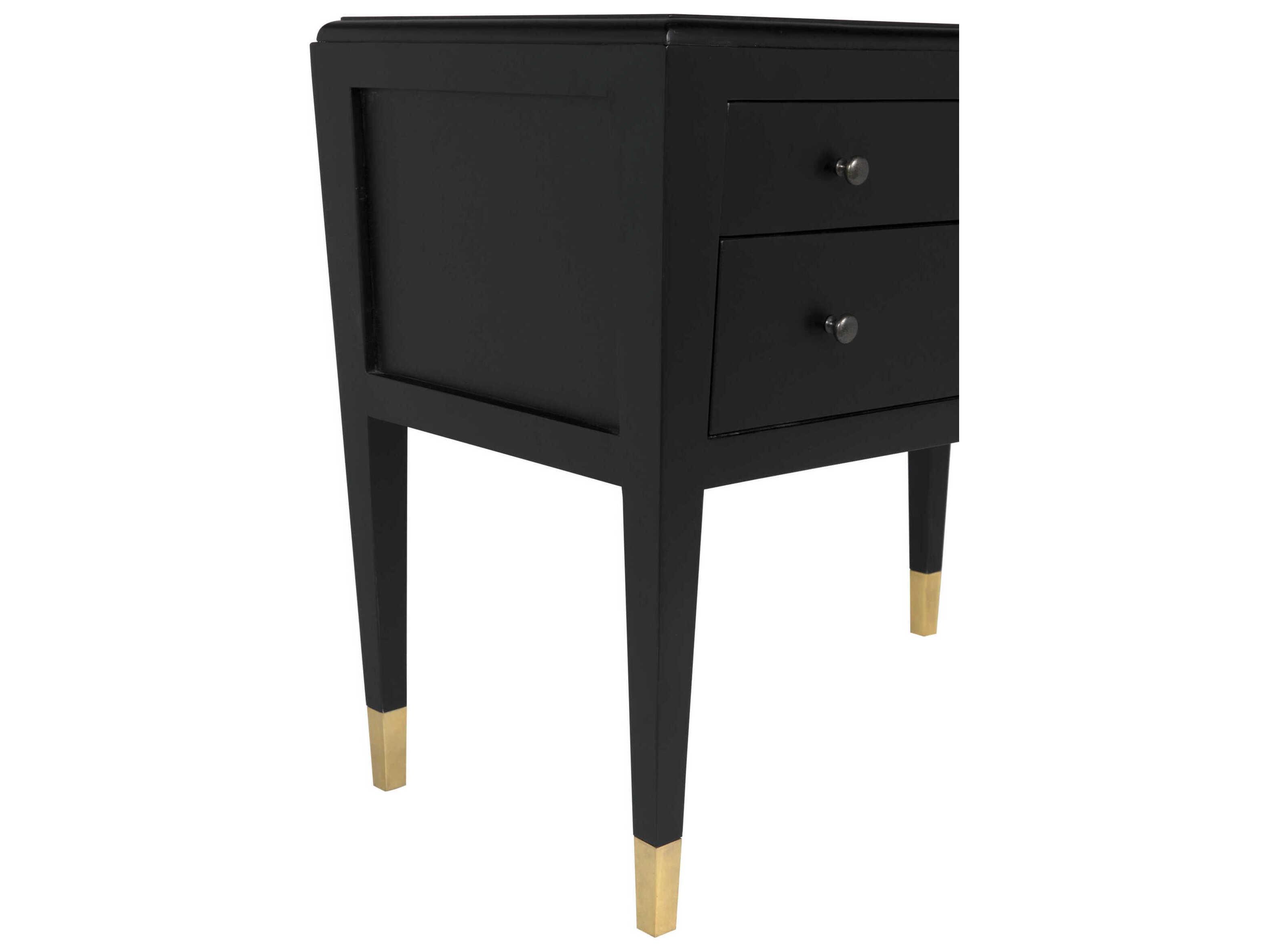 Noir Grant 34" Mahogany Wood Black Sideboard
