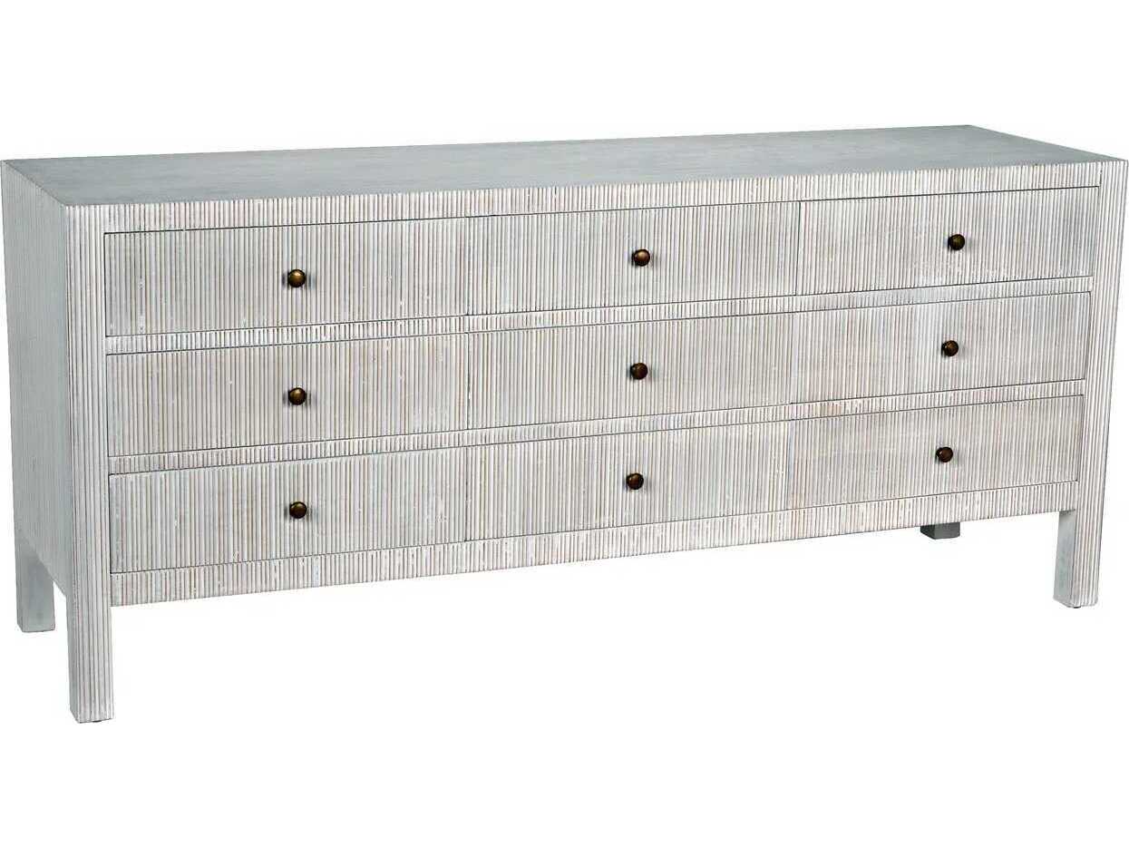 Noir Conrad 9-Drawers Mahogany Wood Dresser