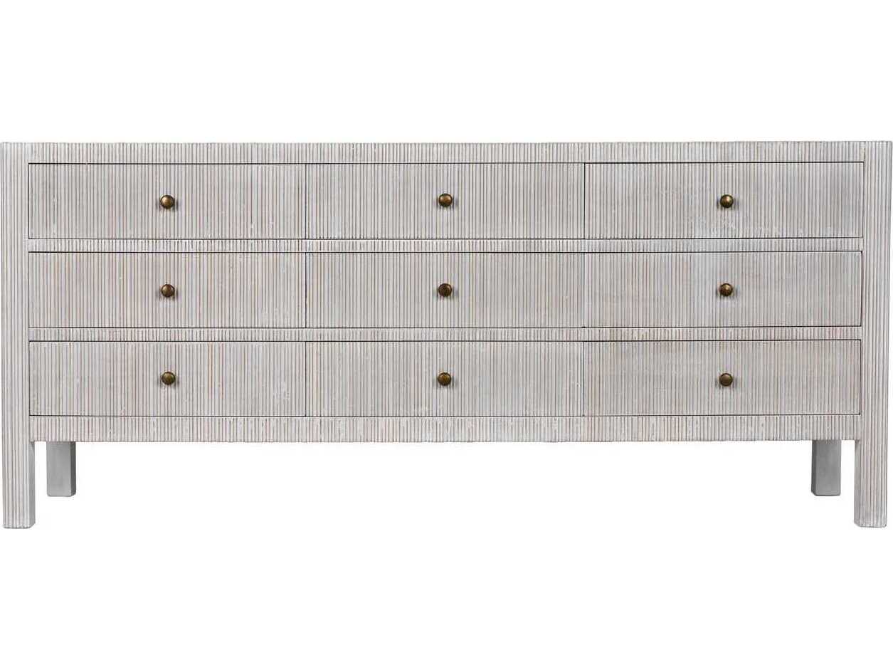 Noir Conrad 9-Drawers Mahogany Wood Dresser