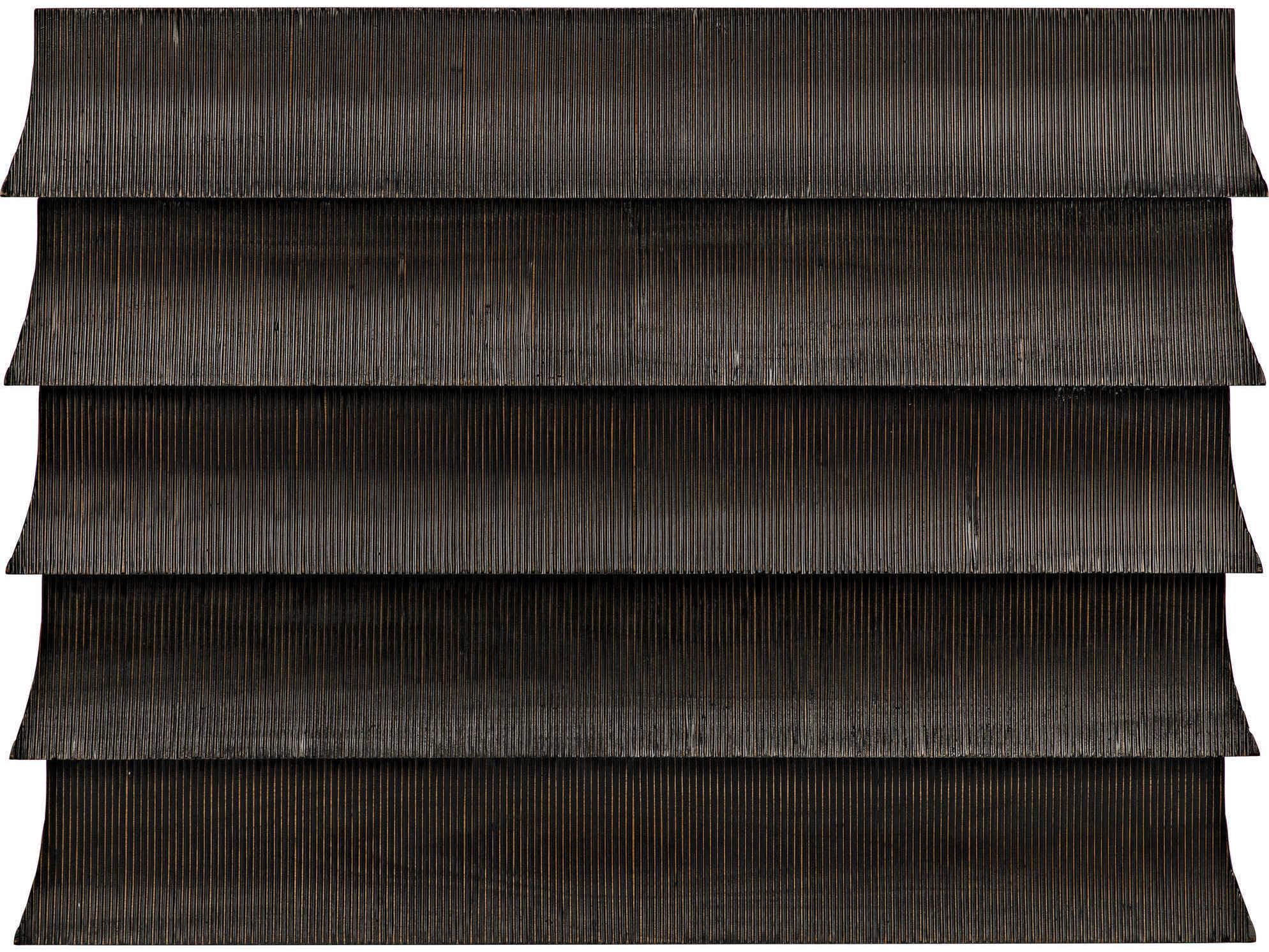 Noir Ava 5-Drawers Black Mahogany Wood Dresser