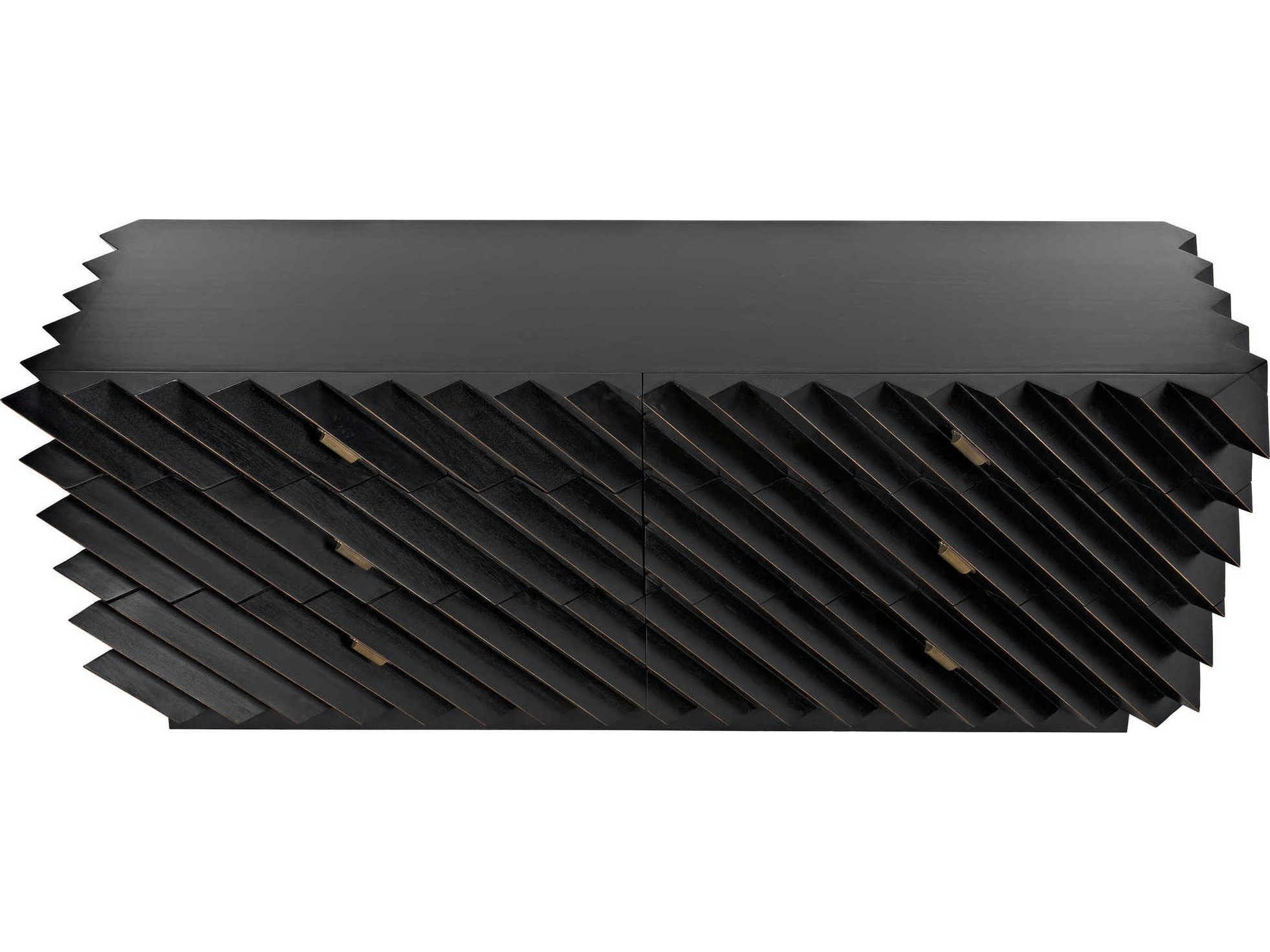 Noir Hikaru 6-Drawers Mahogany Wood Double Dresser