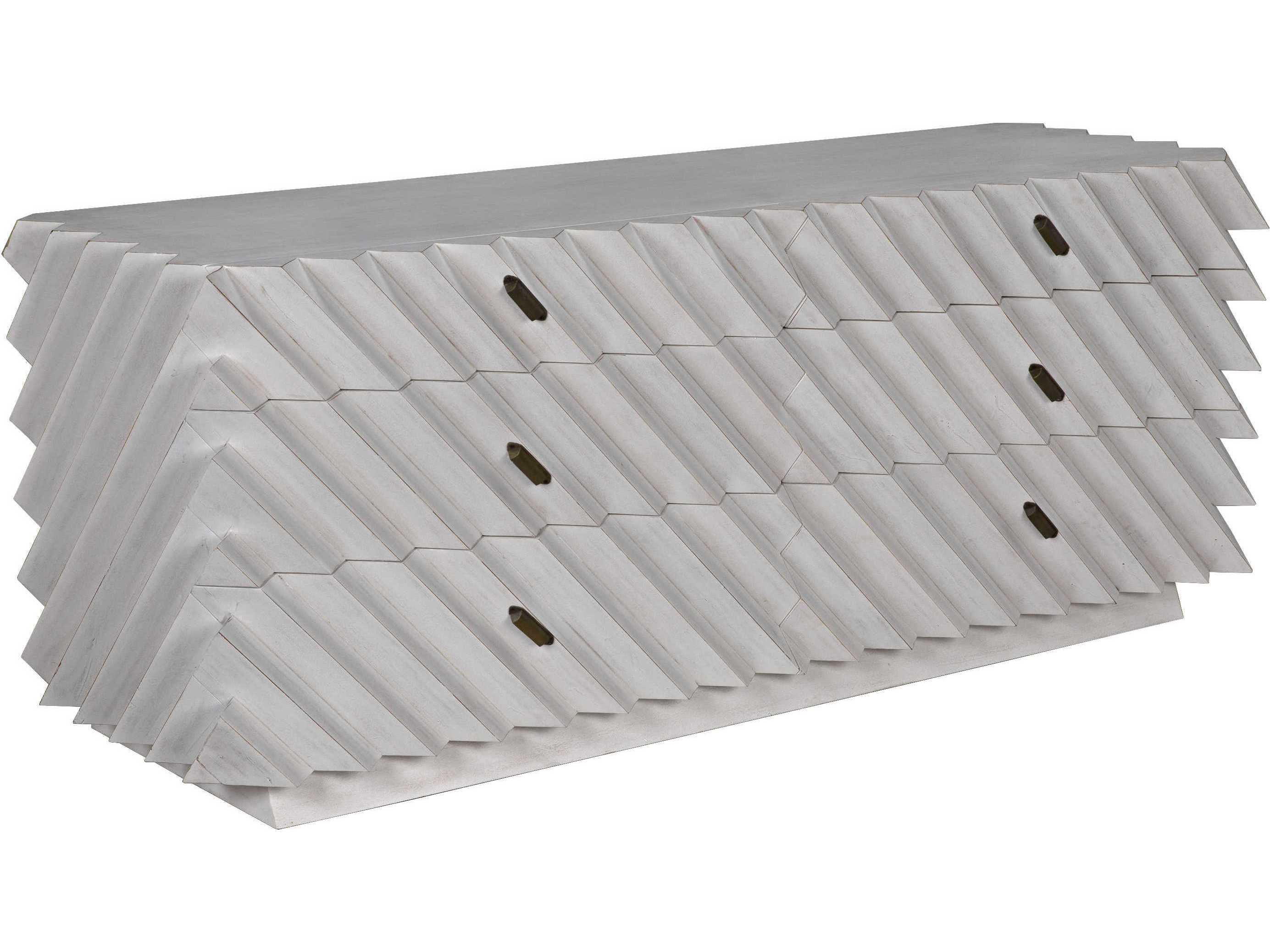 Noir Hikaru 6-Drawers Mahogany Wood Double Dresser