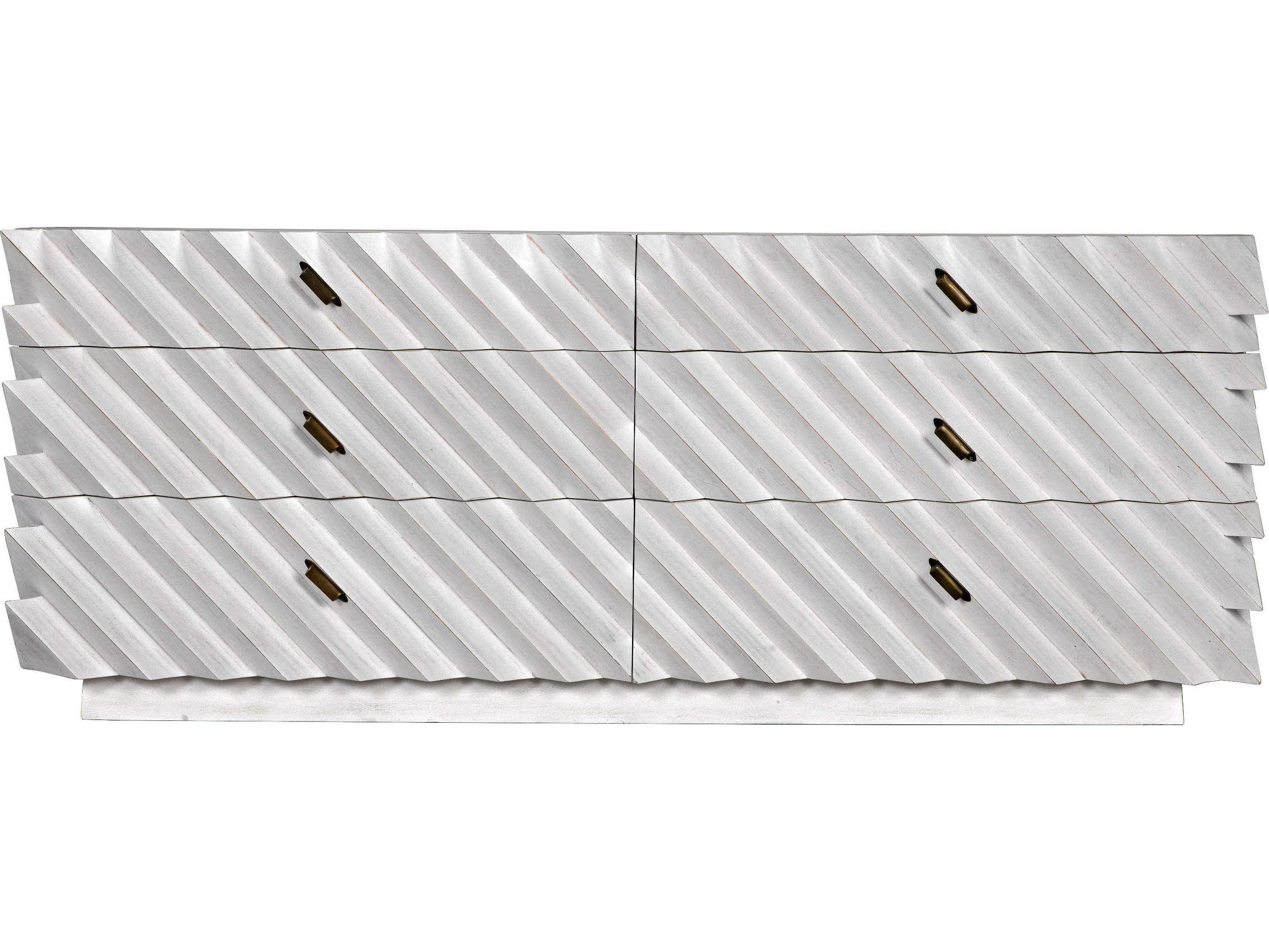 Noir Hikaru 6-Drawers Mahogany Wood Double Dresser