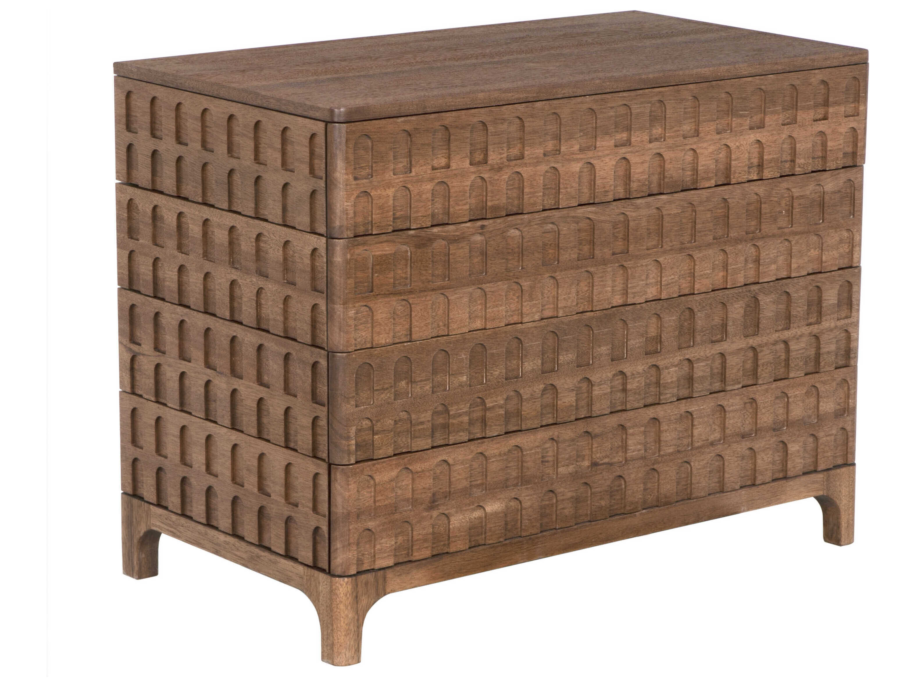 Noir Regent 39" Walnut Wood Dark Sideboard