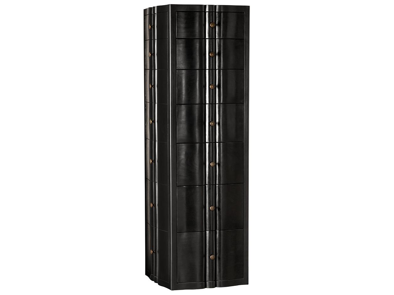 Noir 7-Drawers Mahogany Wood Double Dresser