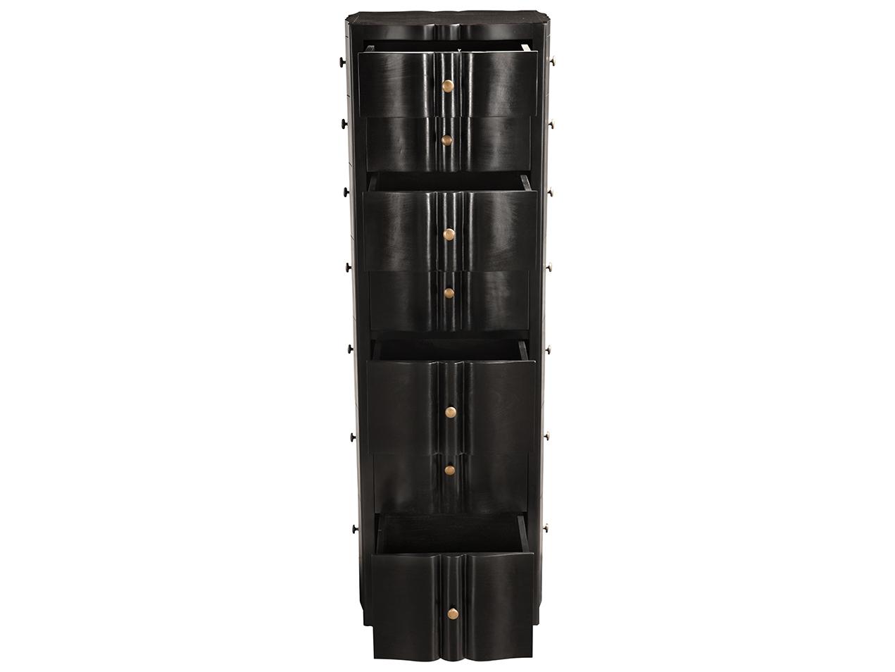 Noir 7-Drawers Mahogany Wood Double Dresser