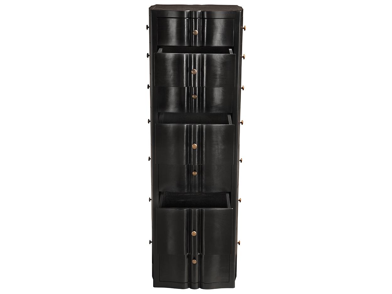 Noir 7-Drawers Mahogany Wood Double Dresser