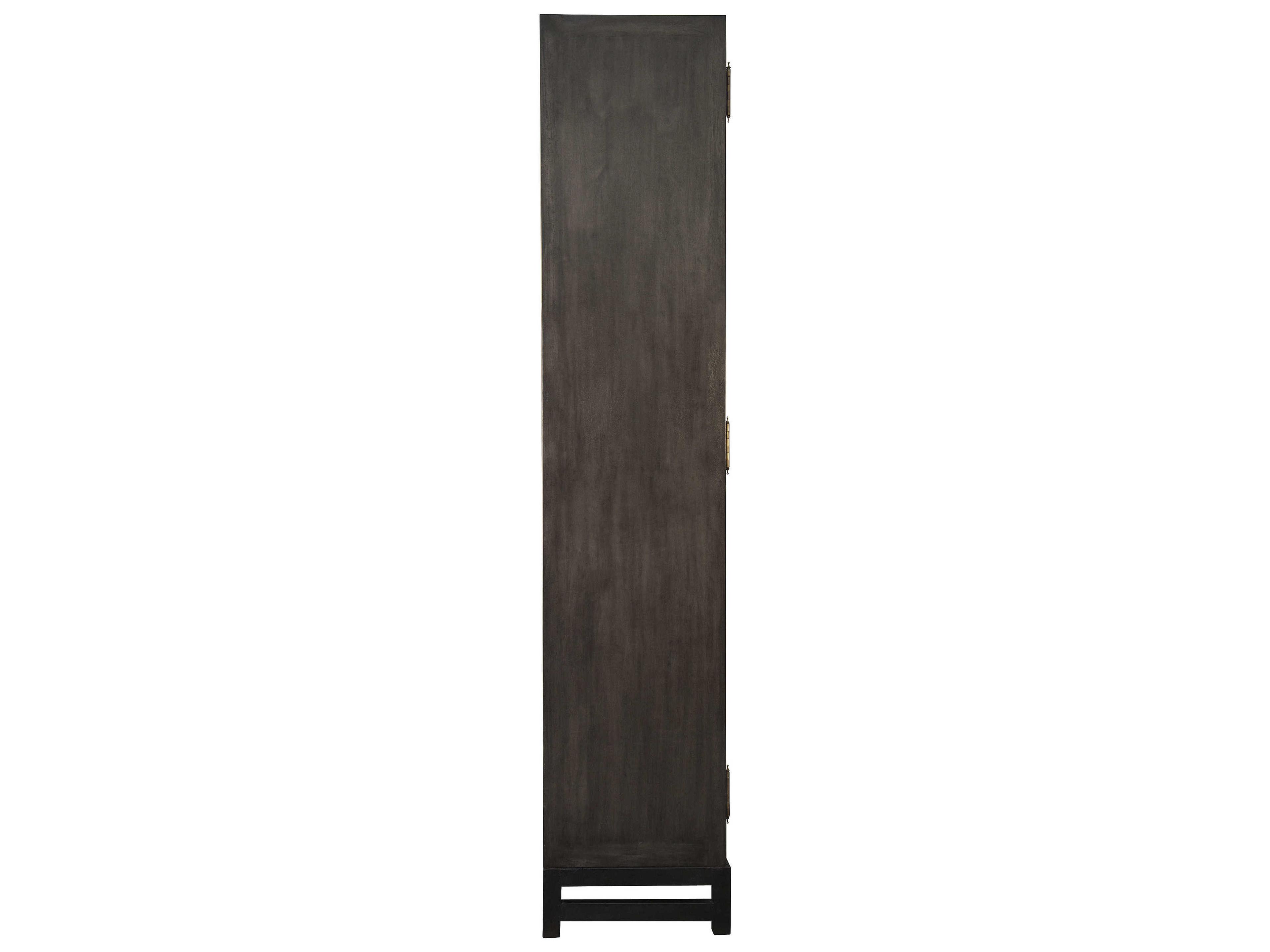 Noir Bedroom Storage Pale Gray Mahogany Wood Wardrobe Armoire