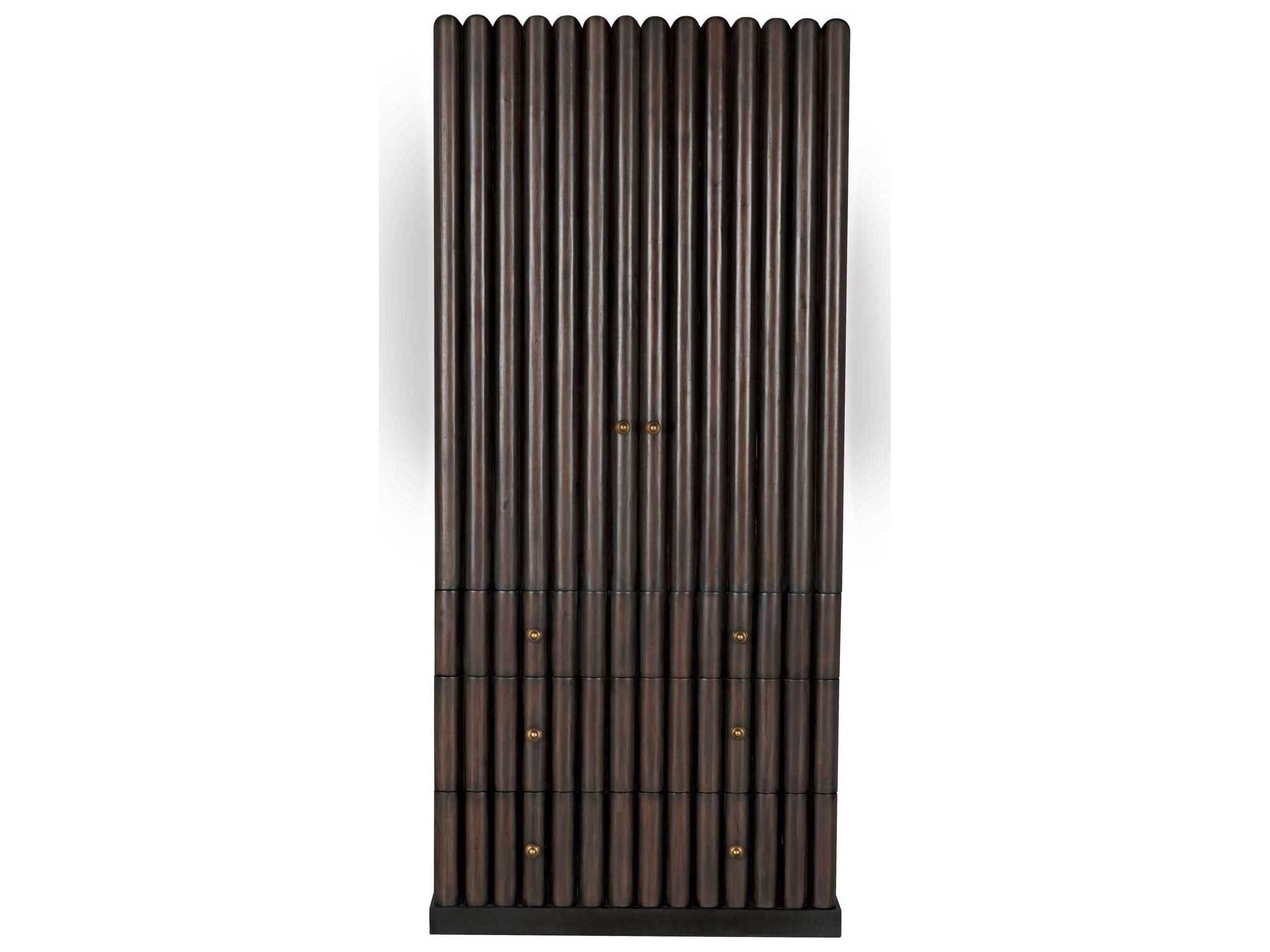 Noir Pale With Light Brown Trim Mahogany Wood Accent Chest