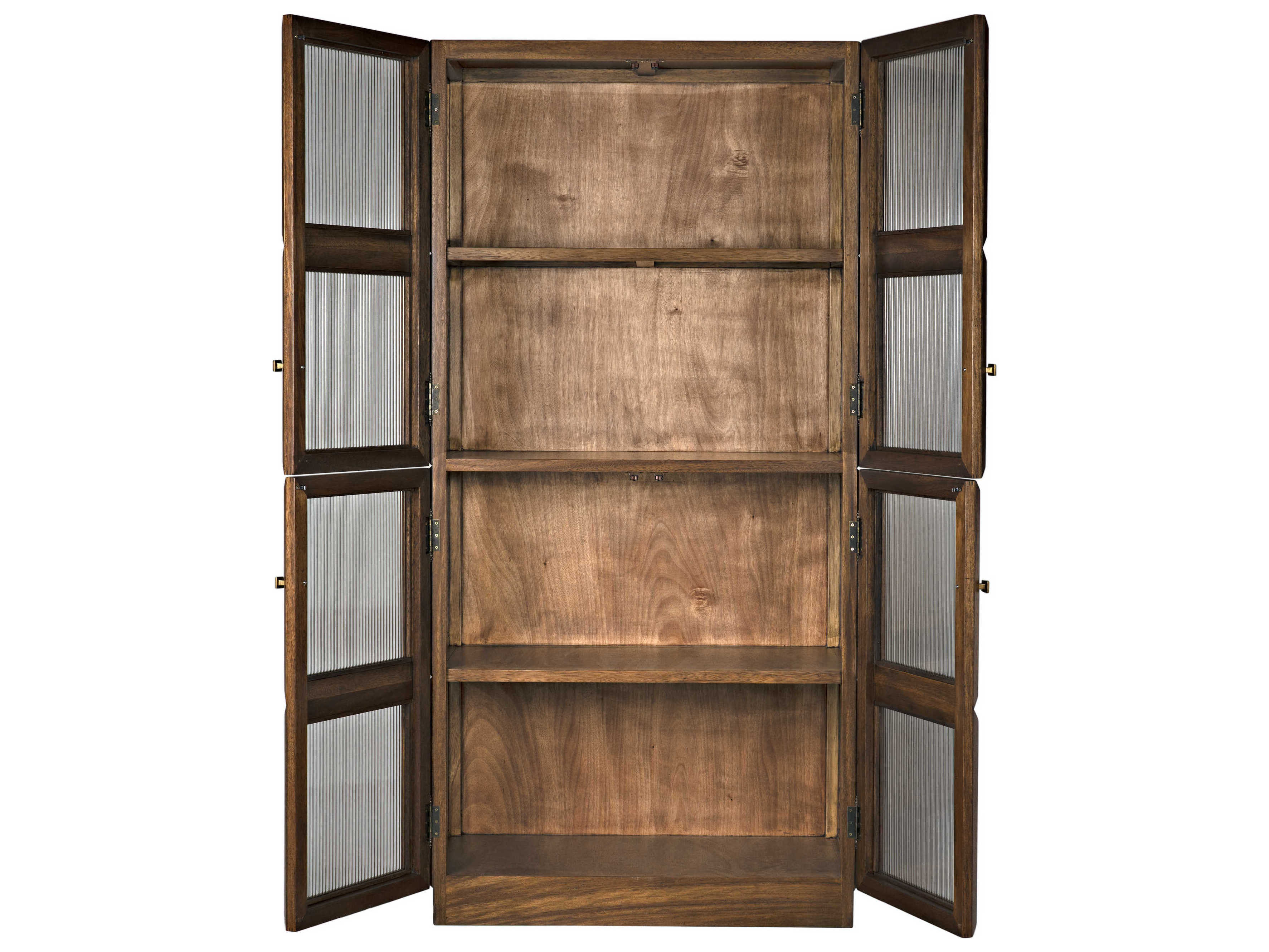 Noir Collins Walnut Wood Dark Display Cabinet