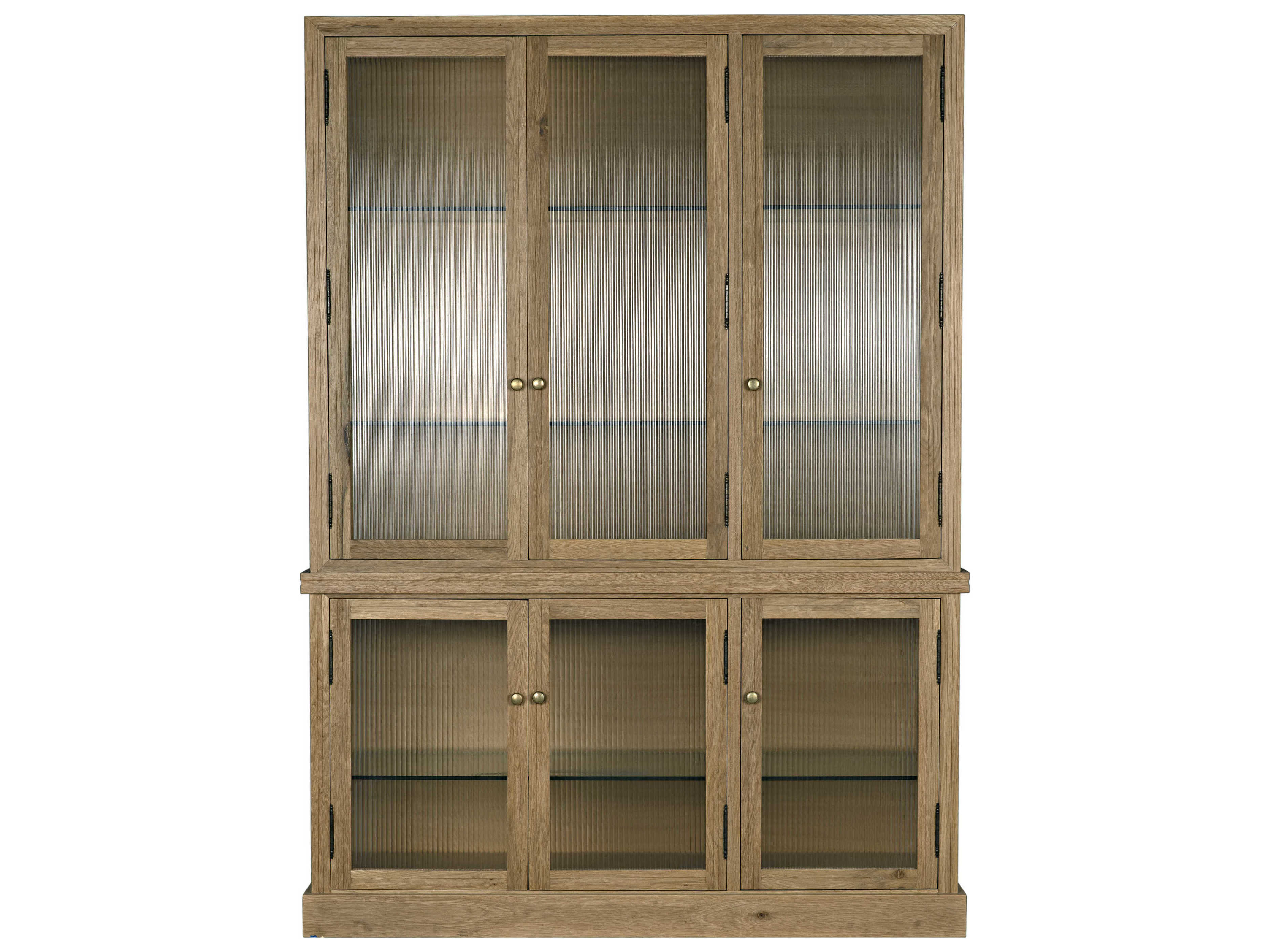 Noir Chester Oak Wood Natural Display Cabinet