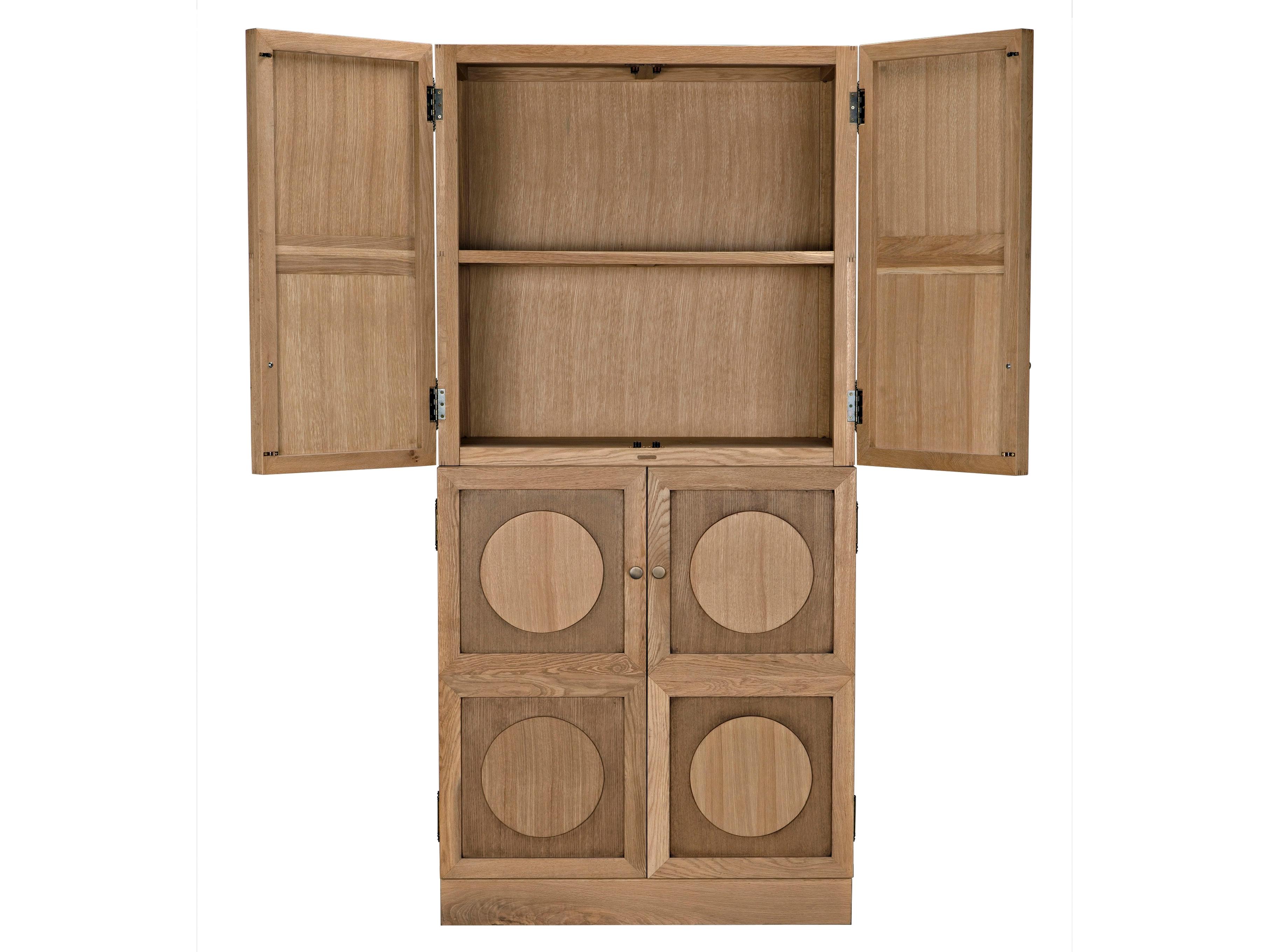 Noir Clear Flat Brown Oak Wood Accent Chest