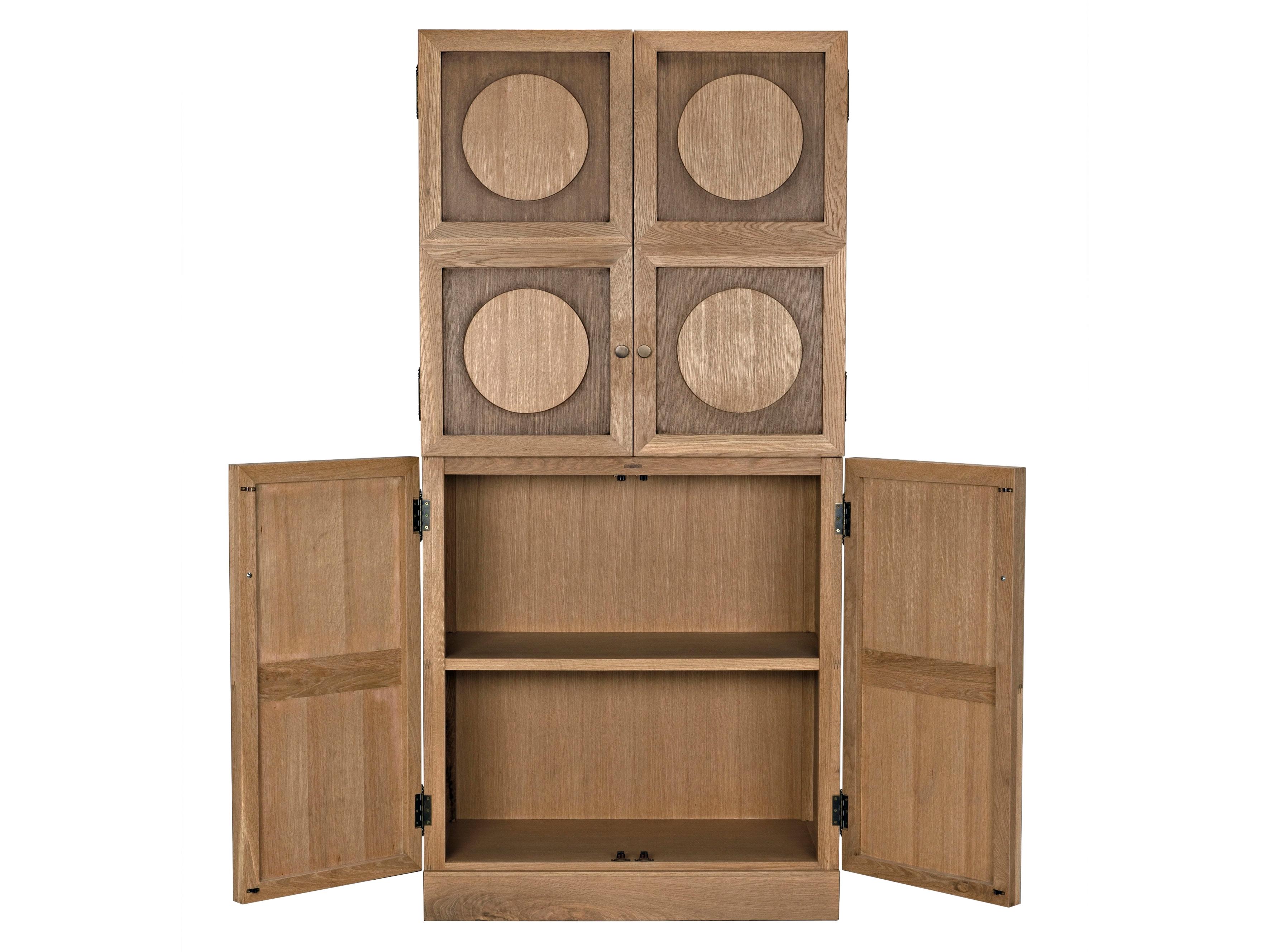 Noir Clear Flat Brown Oak Wood Accent Chest