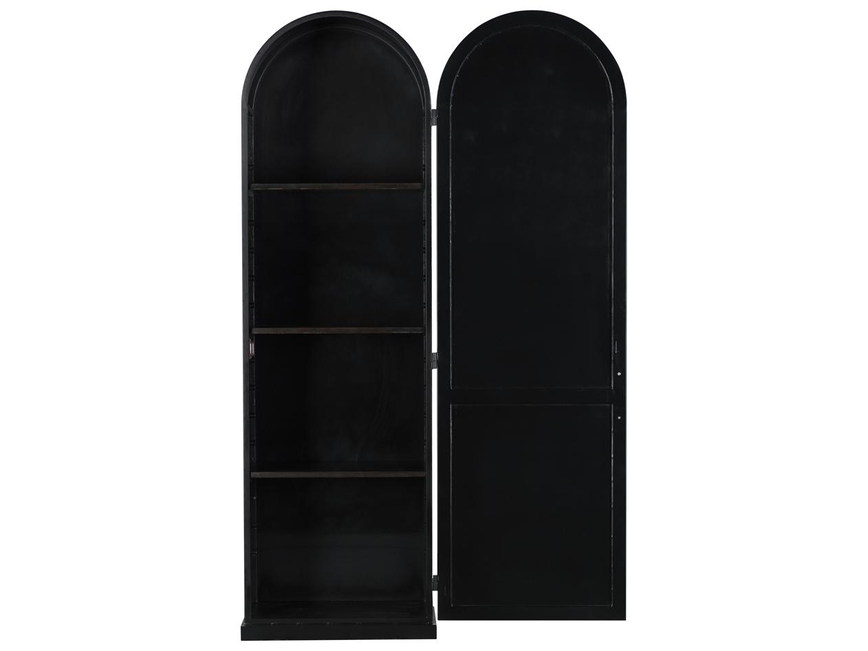 Noir New Tyrol Matte Black Display Cabinet