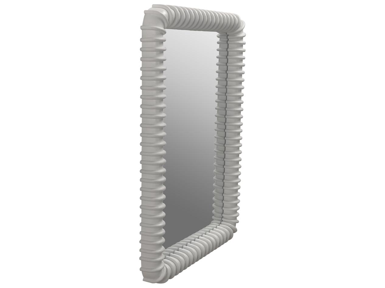 Noir Solid White Wall Mirror Rectangular