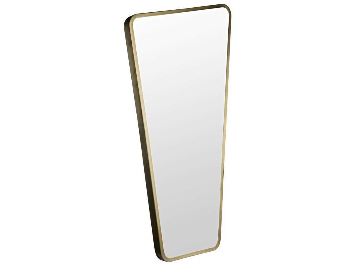 Noir Antique Brass Rectangular Wall Mirror