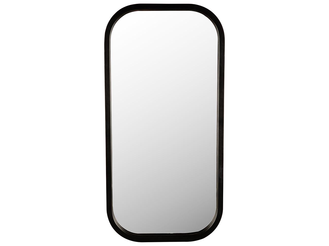 Noir Gorky Matte Black Wall Mirror Rectangular