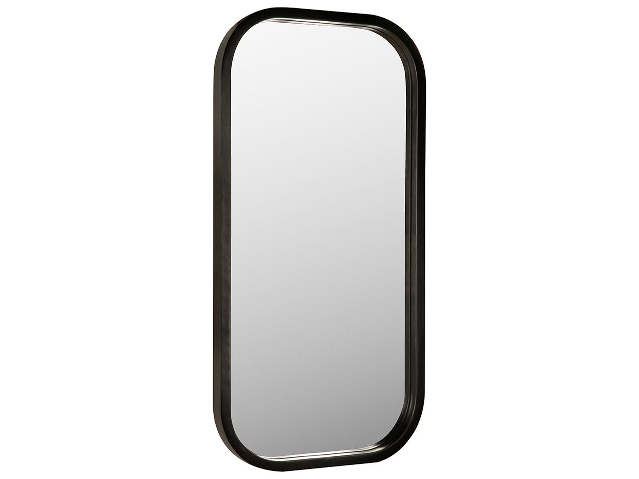 Noir Gorky Matte Black Wall Mirror Rectangular