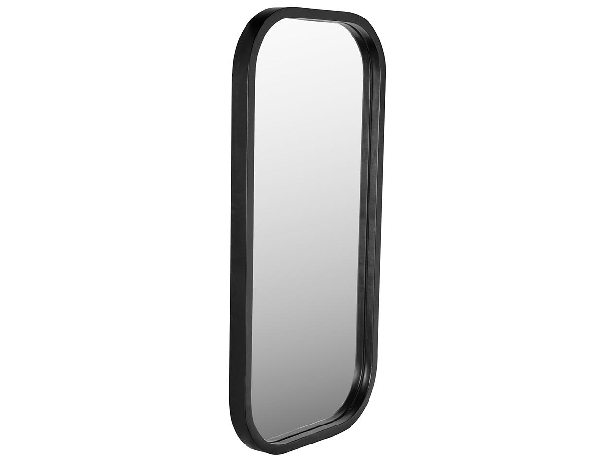 Noir Gorky Matte Black Wall Mirror Rectangular