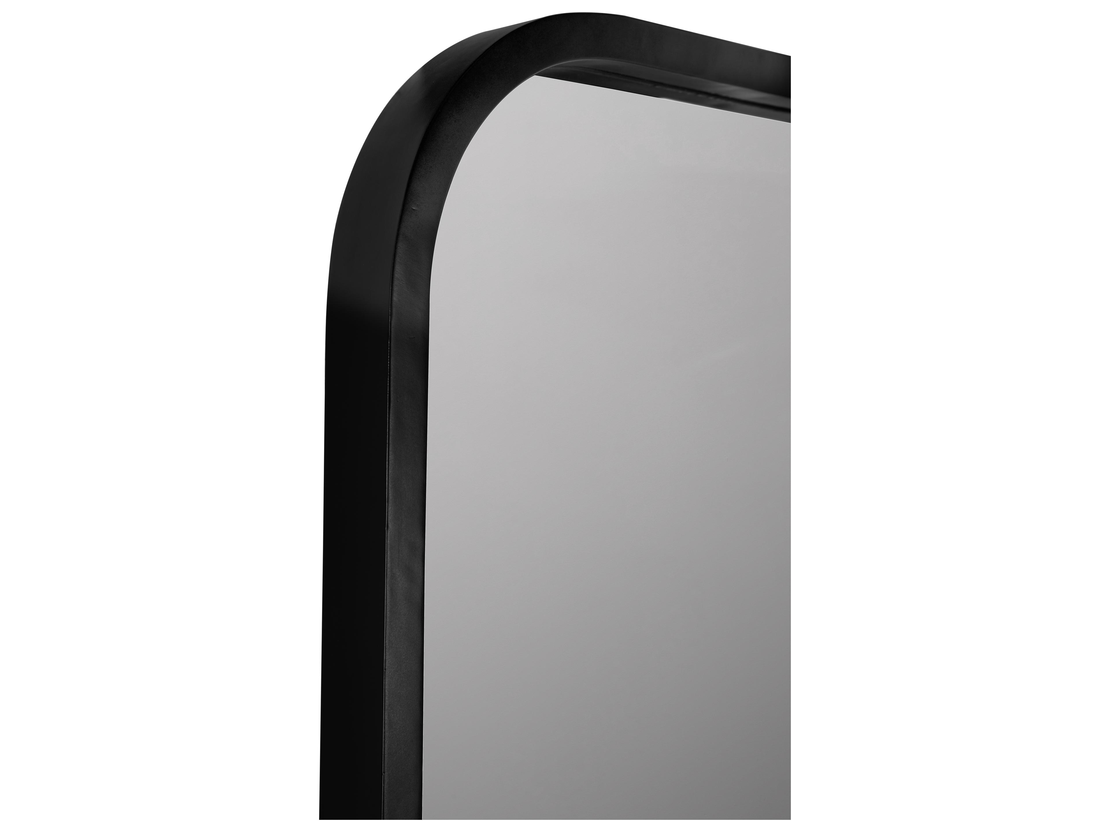Noir Gorky Matte Black Wall Mirror Rectangular