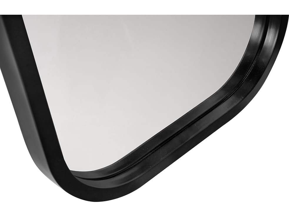 Noir Gorky Matte Black Wall Mirror Rectangular
