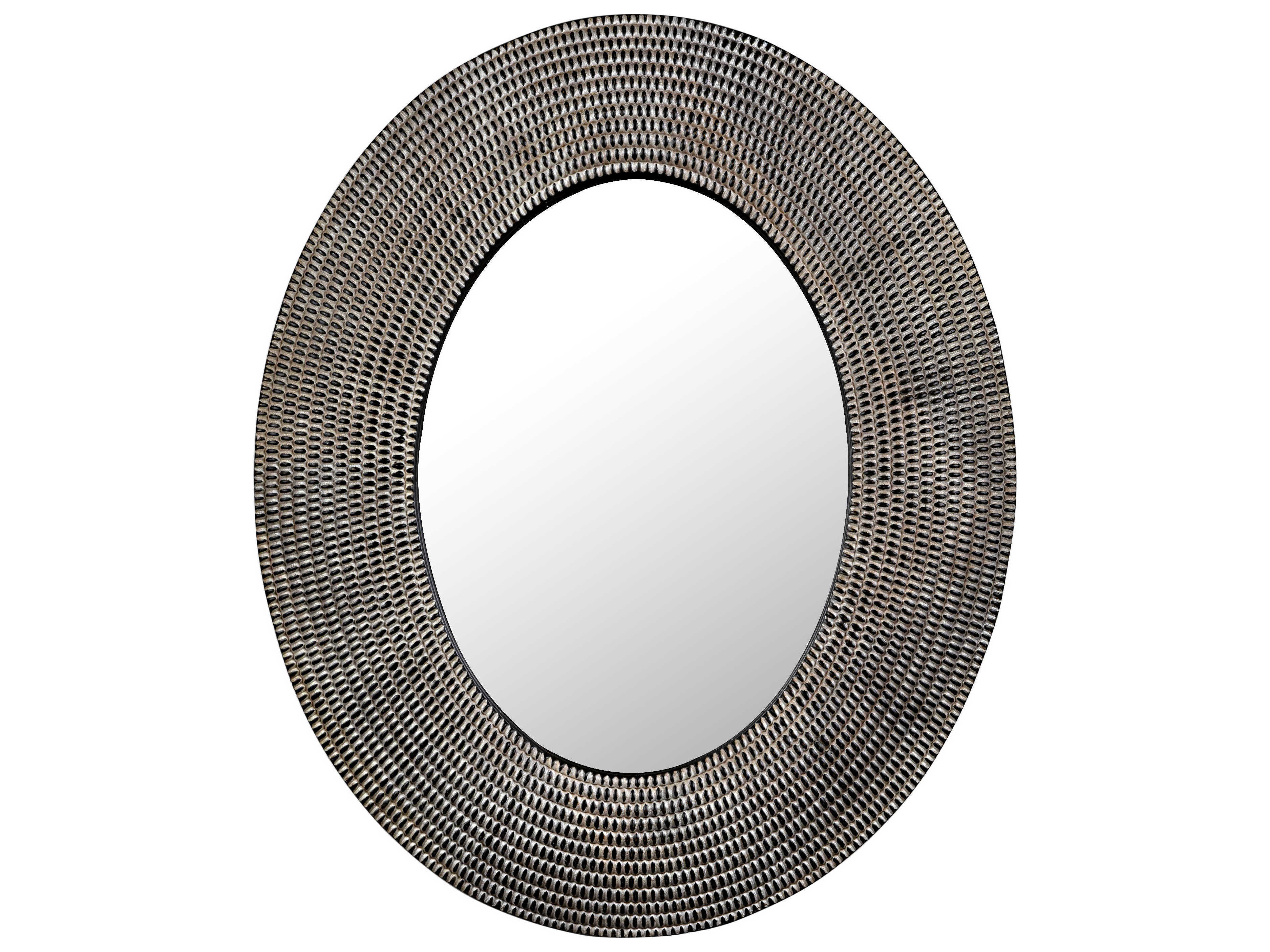 Noir Ebony Walnut And White Wall Mirror