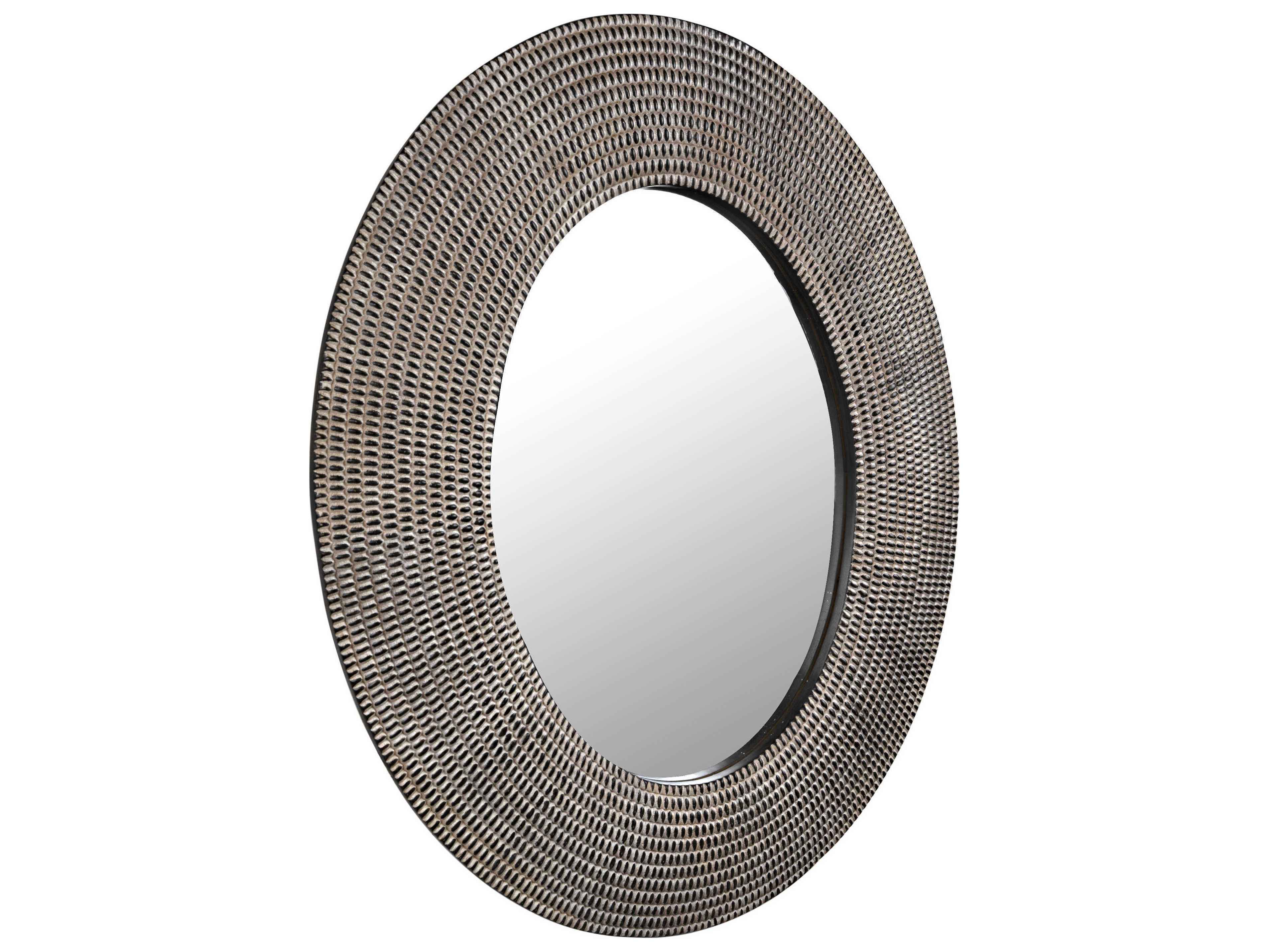 Noir Ebony Walnut And White Wall Mirror