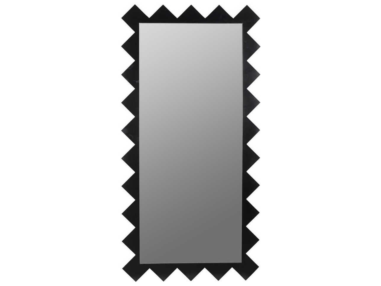 Noir Didier Matte Black Rectangular Wall Mirror
