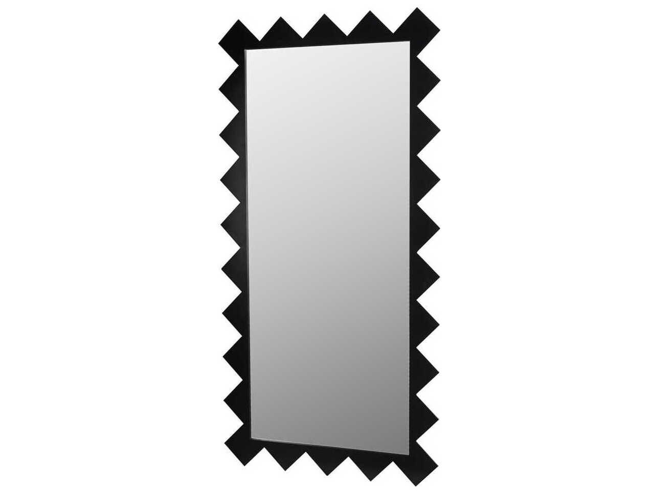 Noir Didier Matte Black Rectangular Wall Mirror