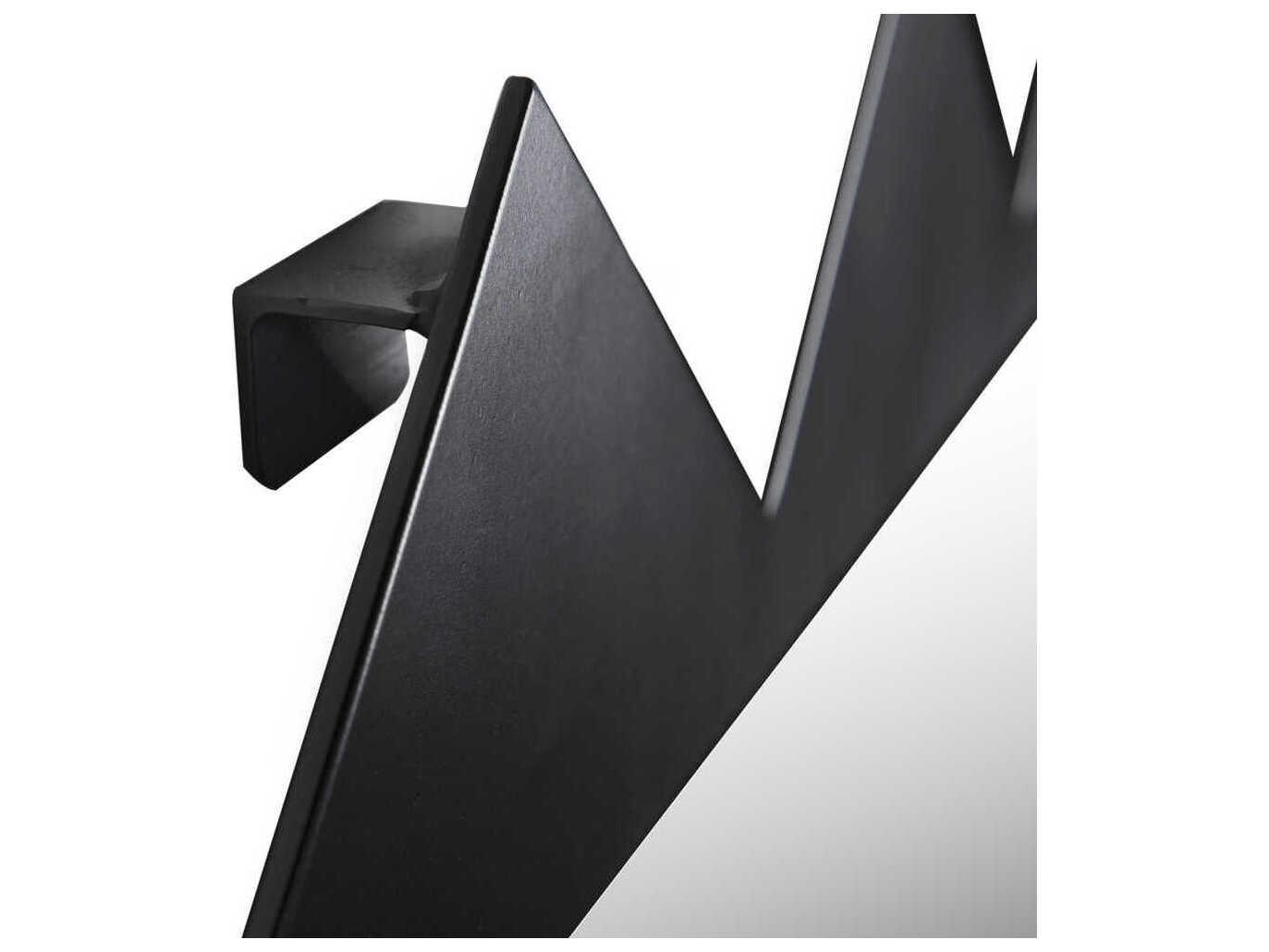 Noir Didier Matte Black Rectangular Wall Mirror