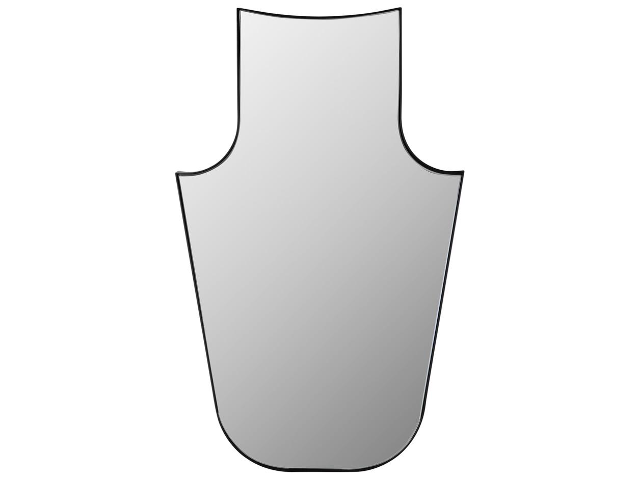 Noir Konstance Matte Black Wall Mirror Vertical