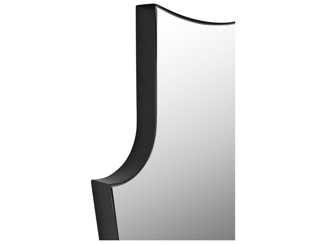 Noir Konstance Matte Black Wall Mirror Vertical