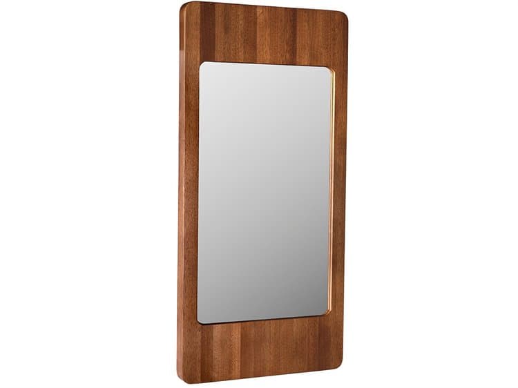 Noir Franklin C Dark Walnut Wall Mirror Rectangular