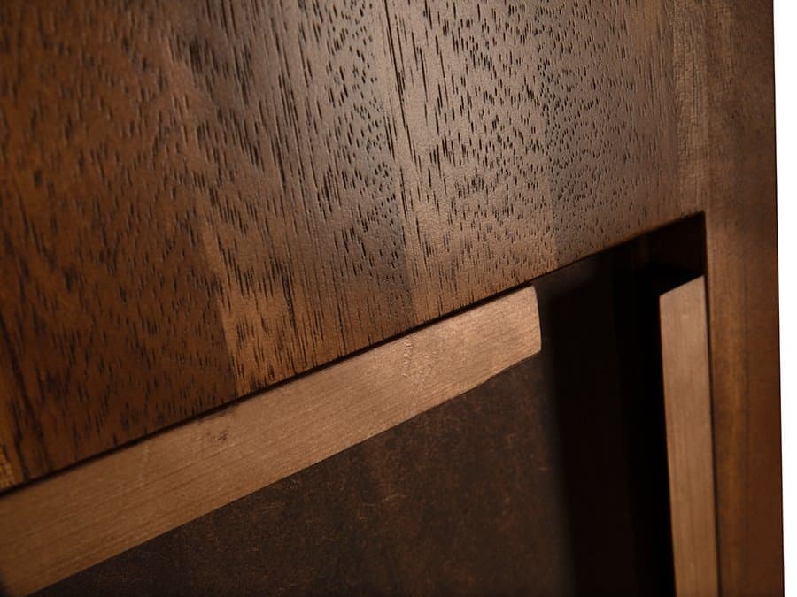 Noir Franklin C Dark Walnut Wall Mirror Rectangular