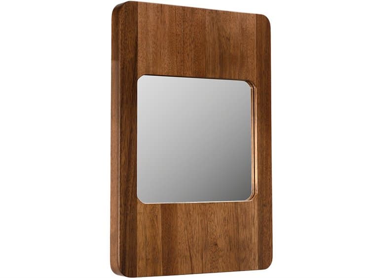 Noir Franklin B Dark Walnut Wall Mirror Rectangular