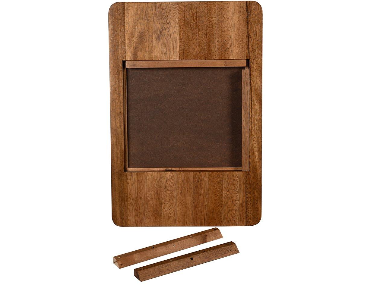 Noir Franklin B Dark Walnut Wall Mirror Rectangular