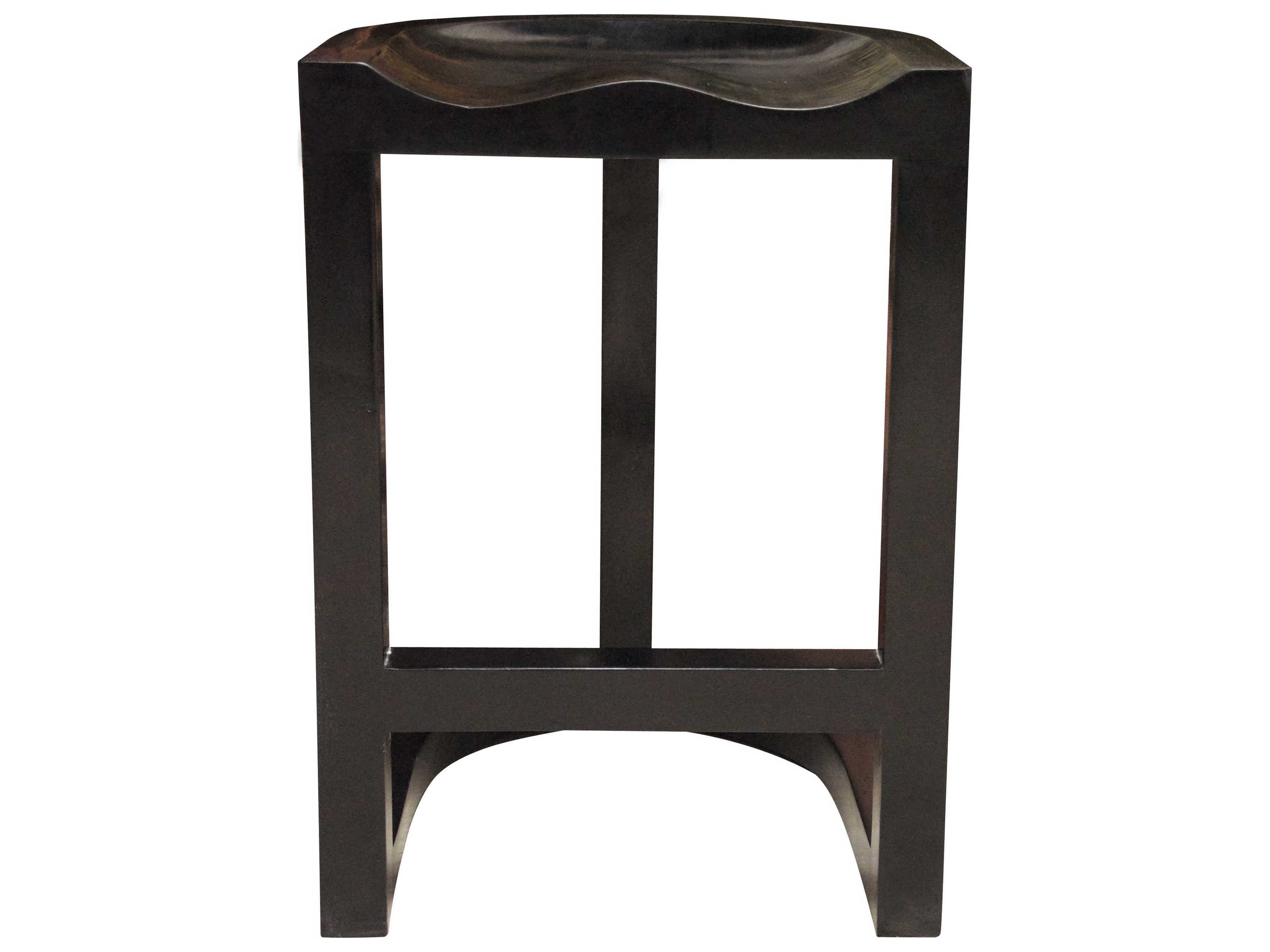Noir Mahogany Wood Hand Rubbed Black Counter Stool